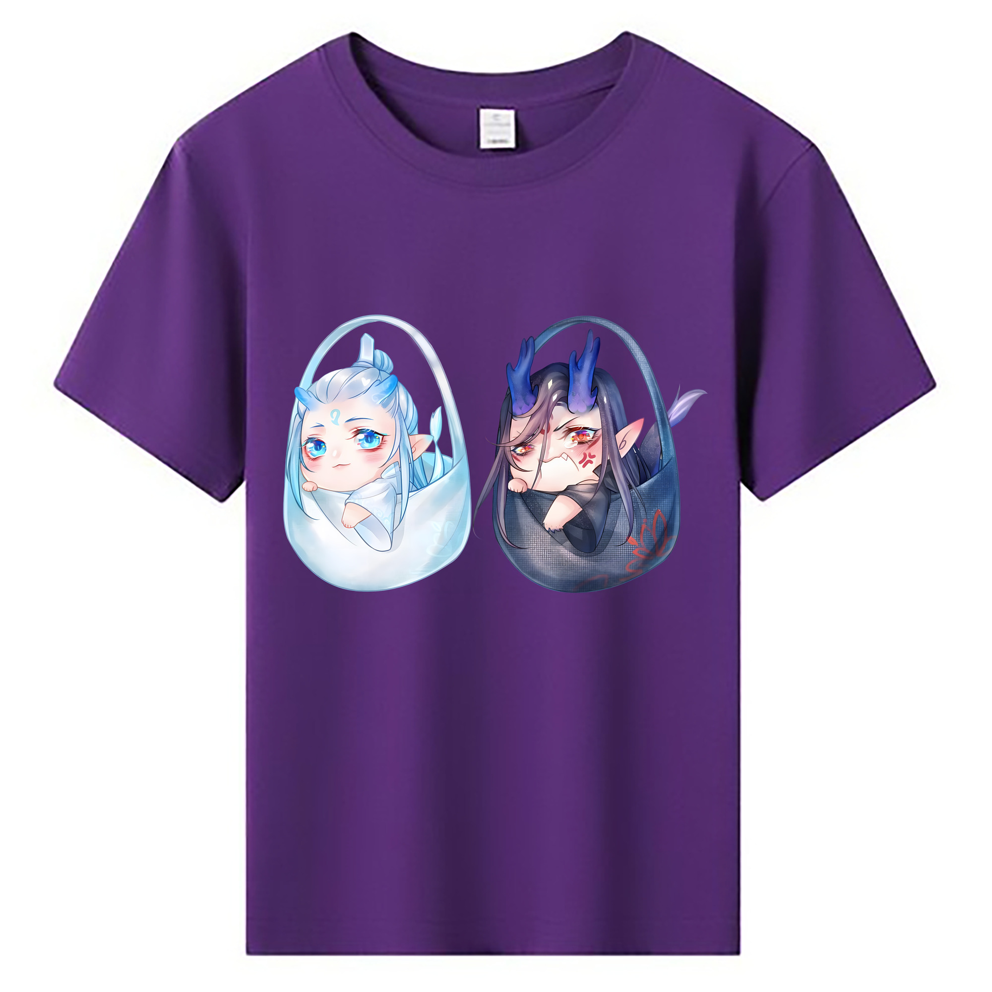 （画像用） Ne Zha 2 ナタ 魔童の大暴れ 綿100％キッズTシャツ（フロントプリント）