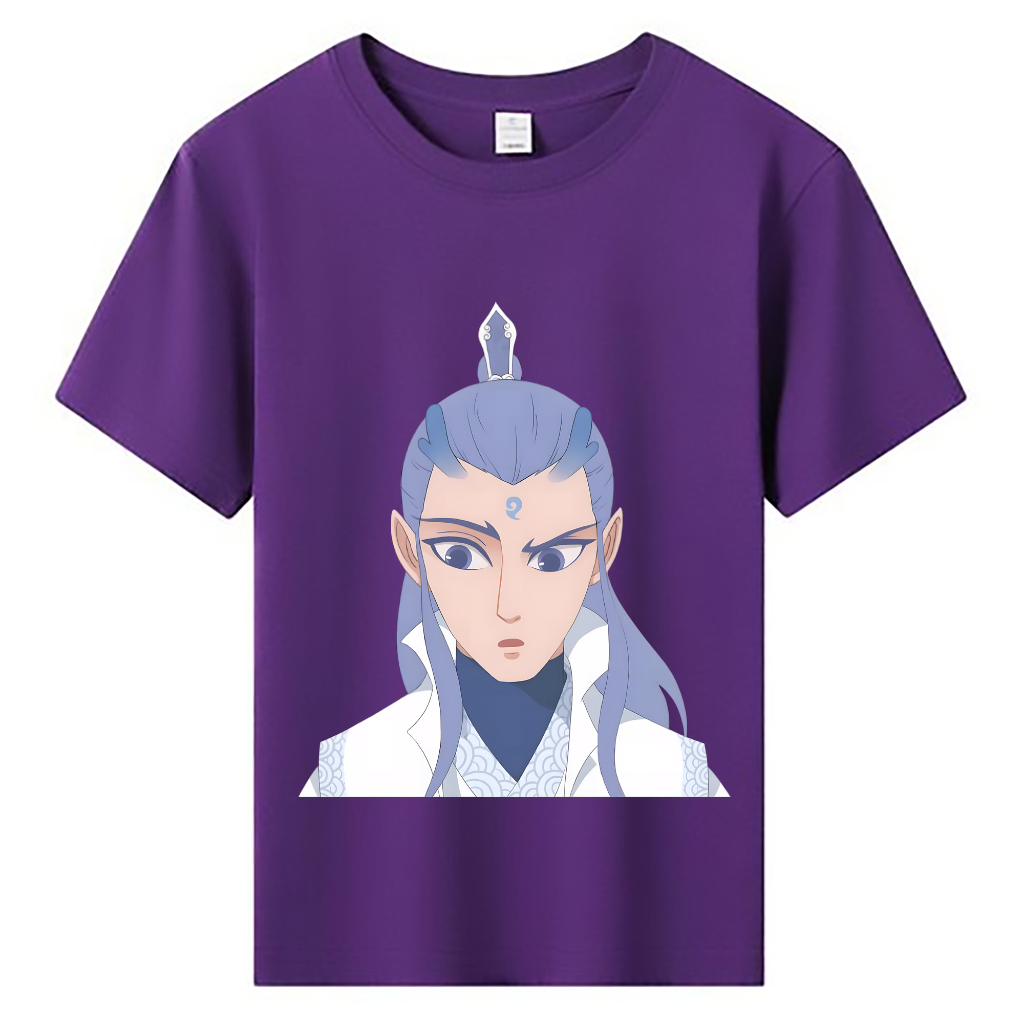 （画像用） Ne Zha 2 ナタ 魔童の大暴れ 綿100％キッズTシャツ（フロントプリント）