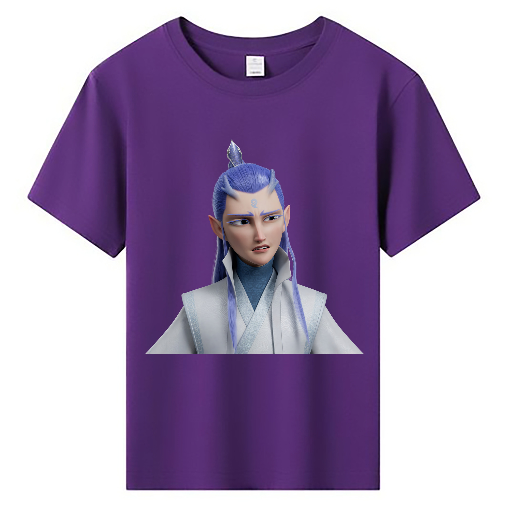 （画像用） Ne Zha 2 ナタ 魔童の大暴れ 綿100％キッズTシャツ（フロントプリント）