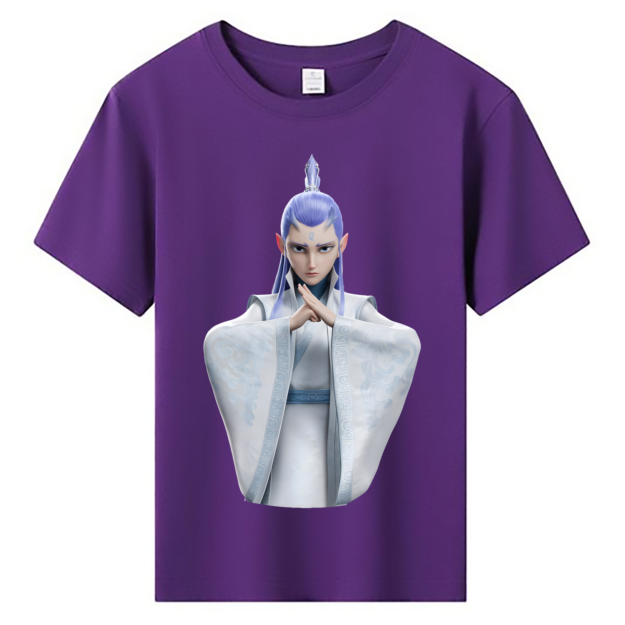 （画像用） Ne Zha 2 ナタ 魔童の大暴れ 綿100％キッズTシャツ（フロントプリント）