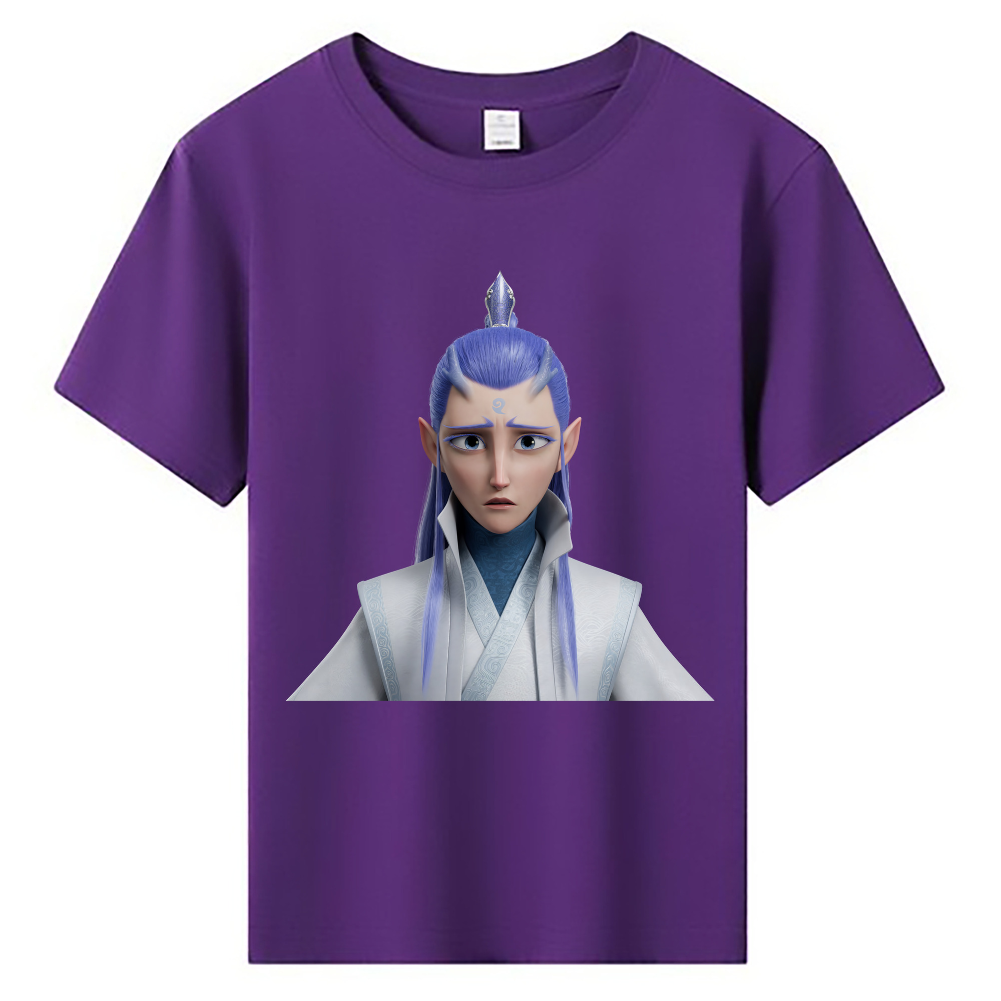 （画像用） Ne Zha 2 ナタ 魔童の大暴れ 綿100％キッズTシャツ（フロントプリント）