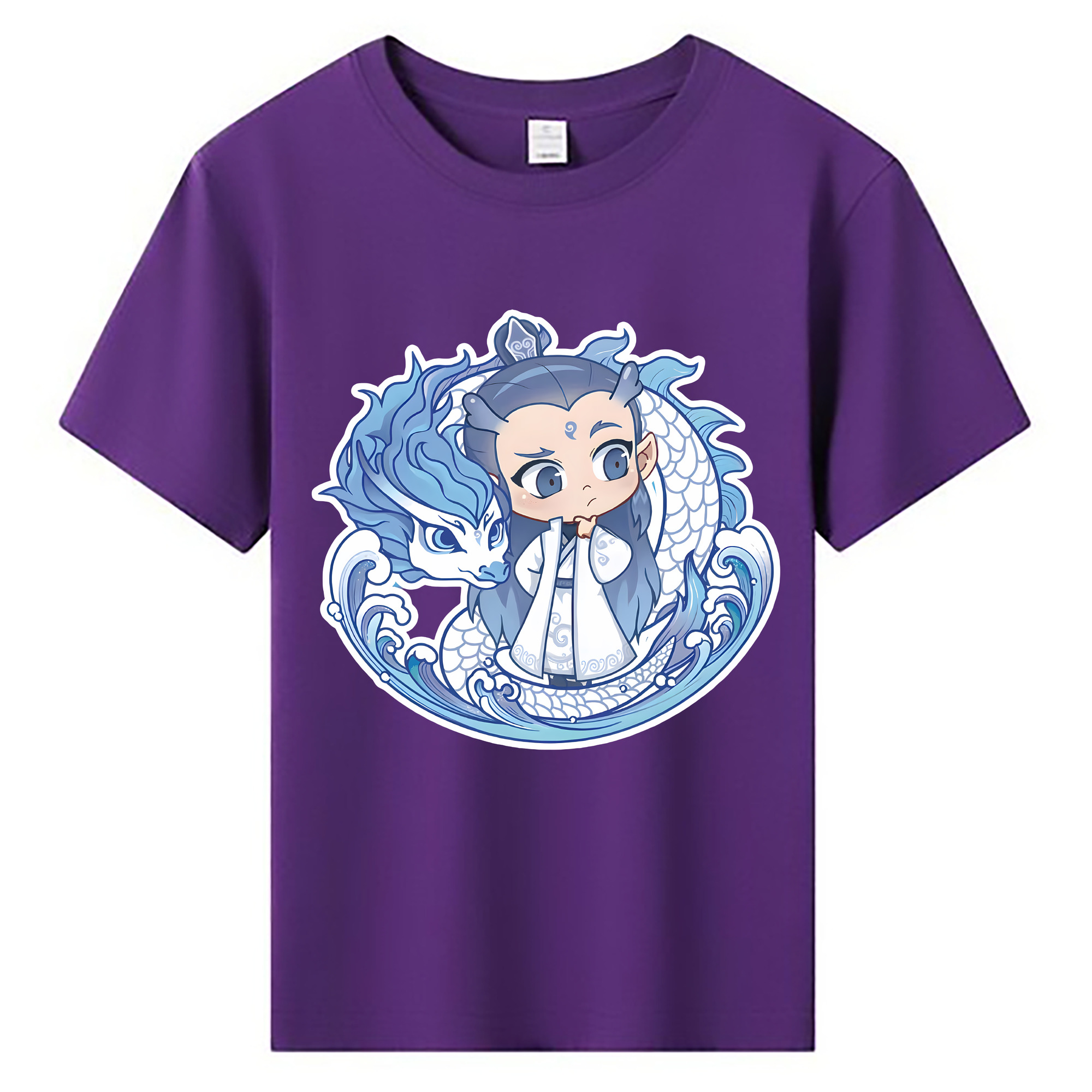（画像用） Ne Zha 2 ナタ 魔童の大暴れ 綿100％キッズTシャツ（フロントプリント）