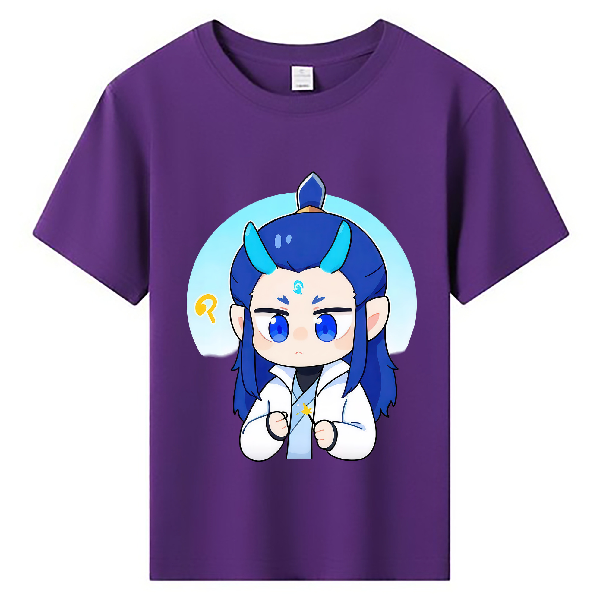 （画像用） Ne Zha 2 ナタ 魔童の大暴れ 綿100％キッズTシャツ（フロントプリント）