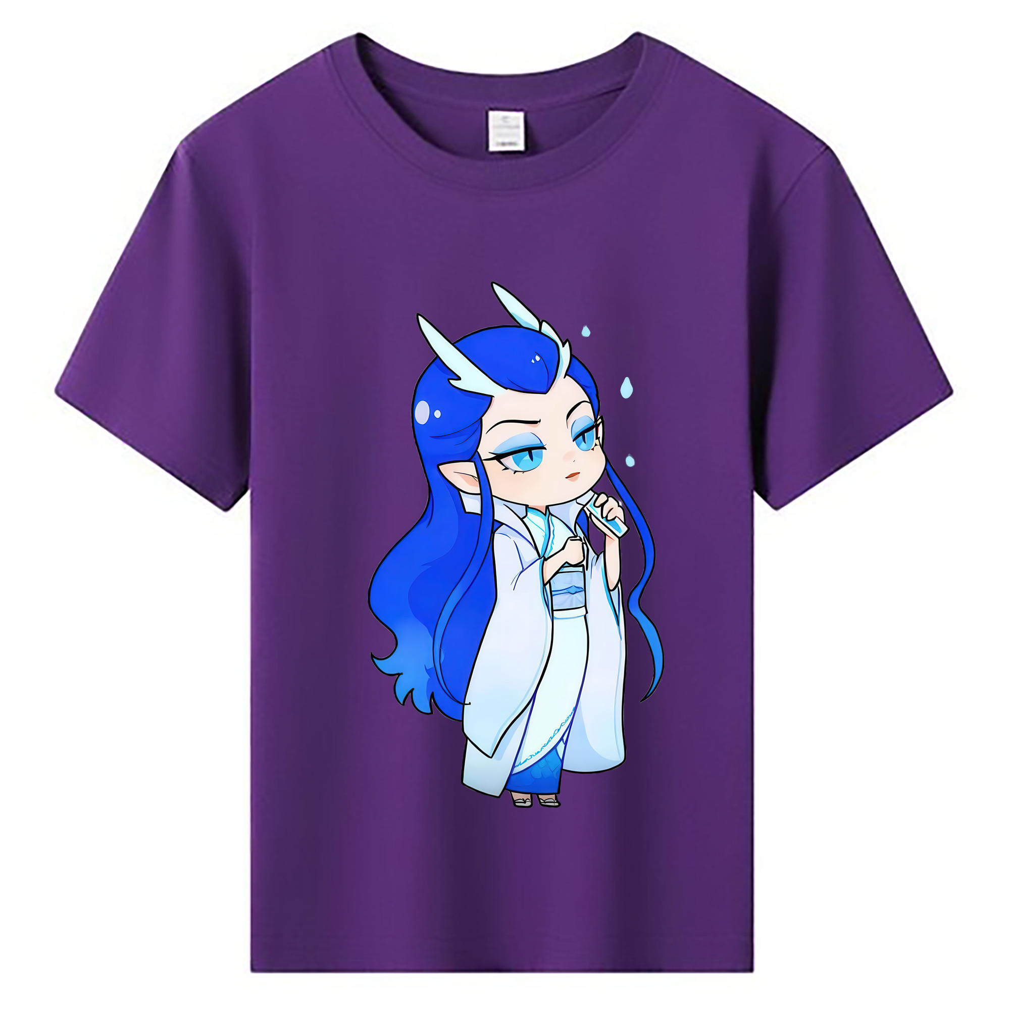 （画像用） Ne Zha 2 ナタ 魔童の大暴れ 綿100％キッズTシャツ（フロントプリント）