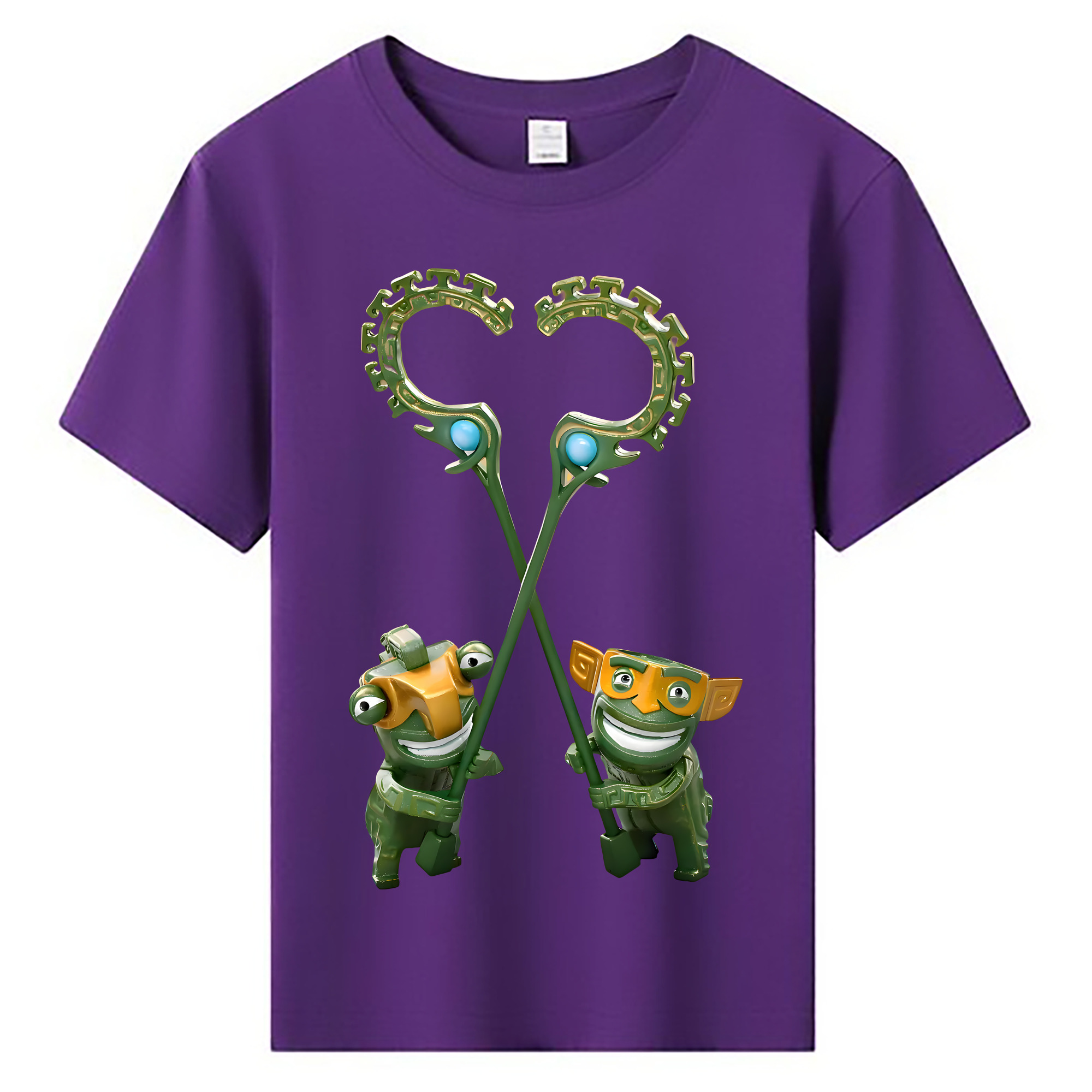 （画像用） Ne Zha 2 ナタ 魔童の大暴れ 綿100％キッズTシャツ（フロントプリント）