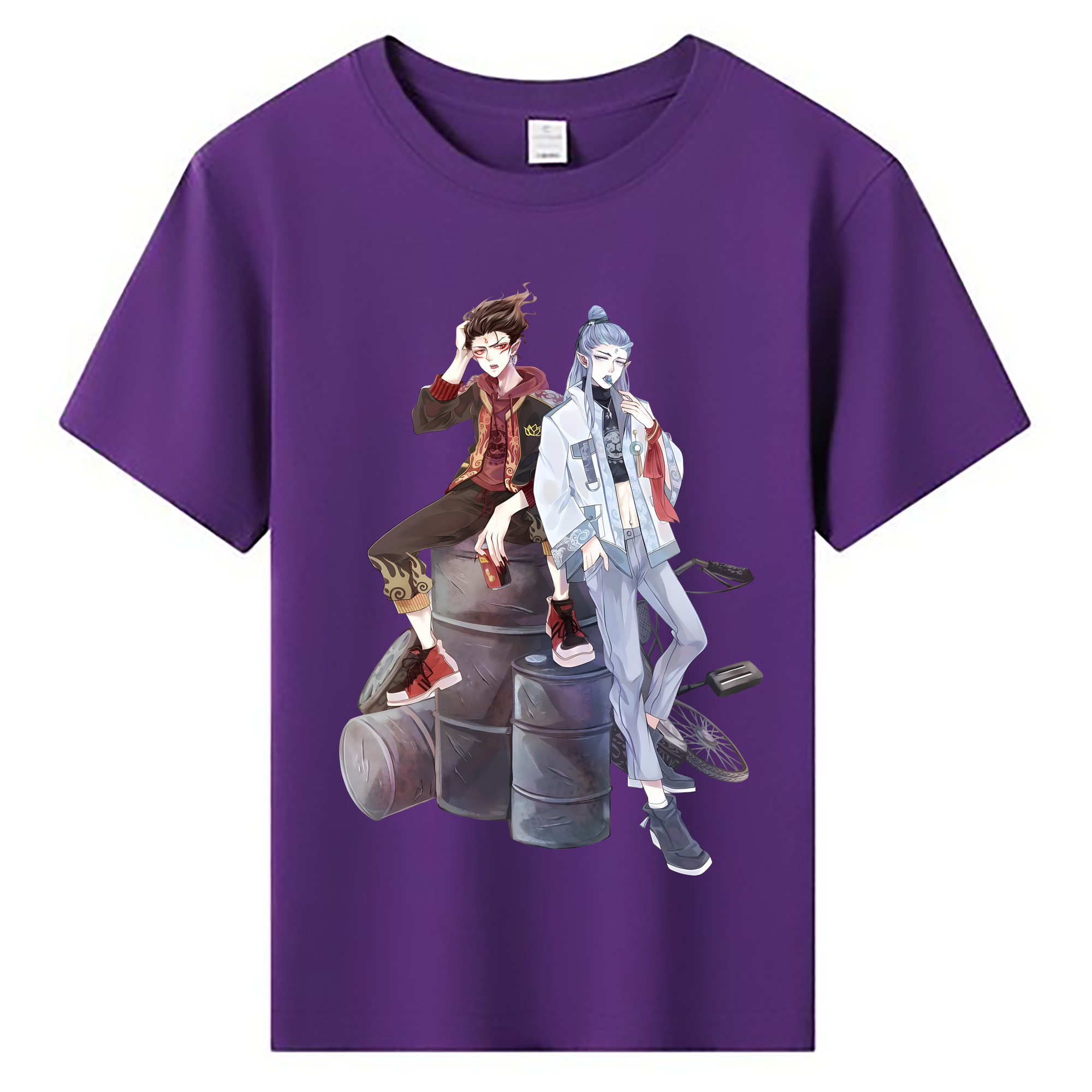 （画像用） Ne Zha 2 ナタ 魔童の大暴れ 綿100％キッズTシャツ（フロントプリント）