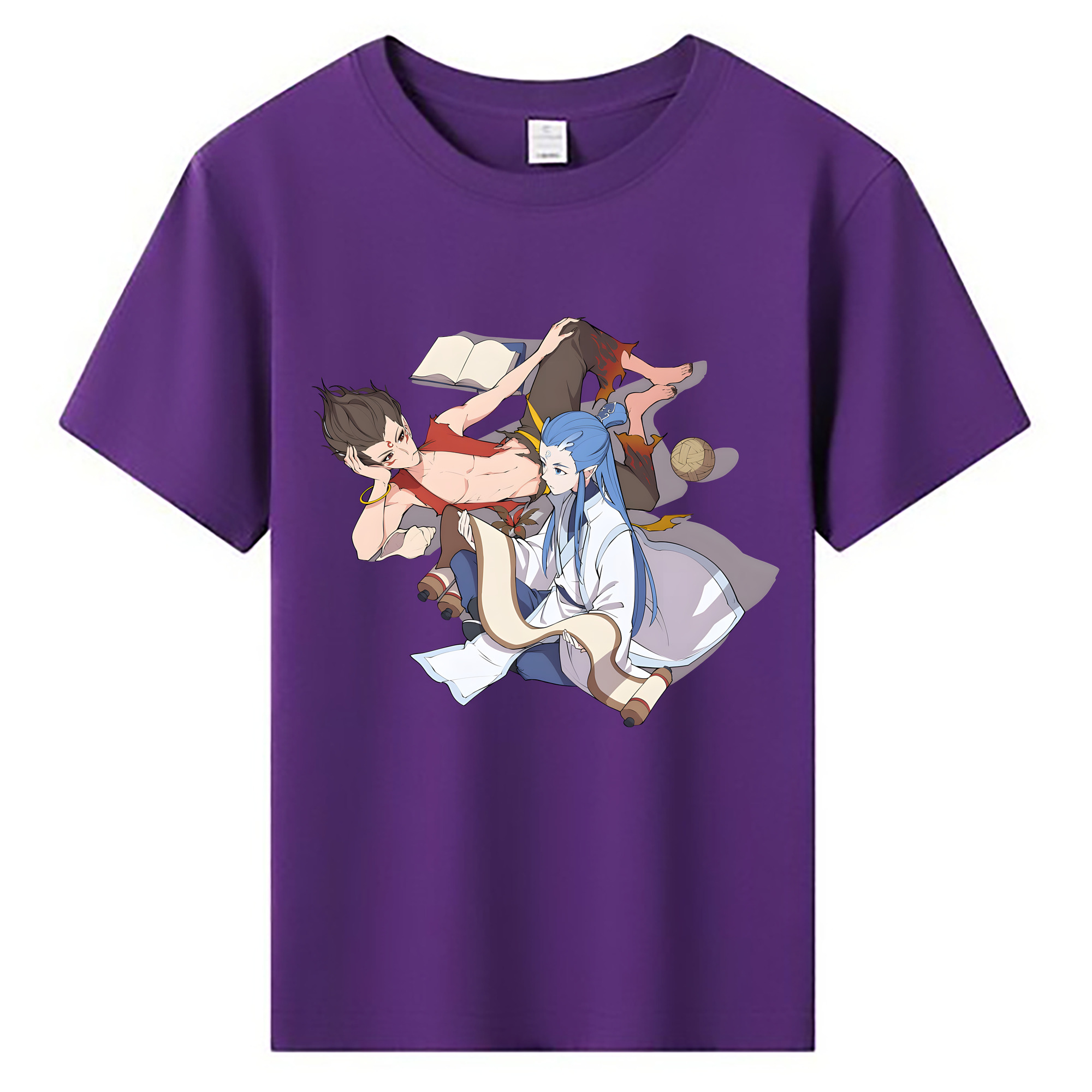 （画像用） Ne Zha 2 ナタ 魔童の大暴れ 綿100％キッズTシャツ（フロントプリント）