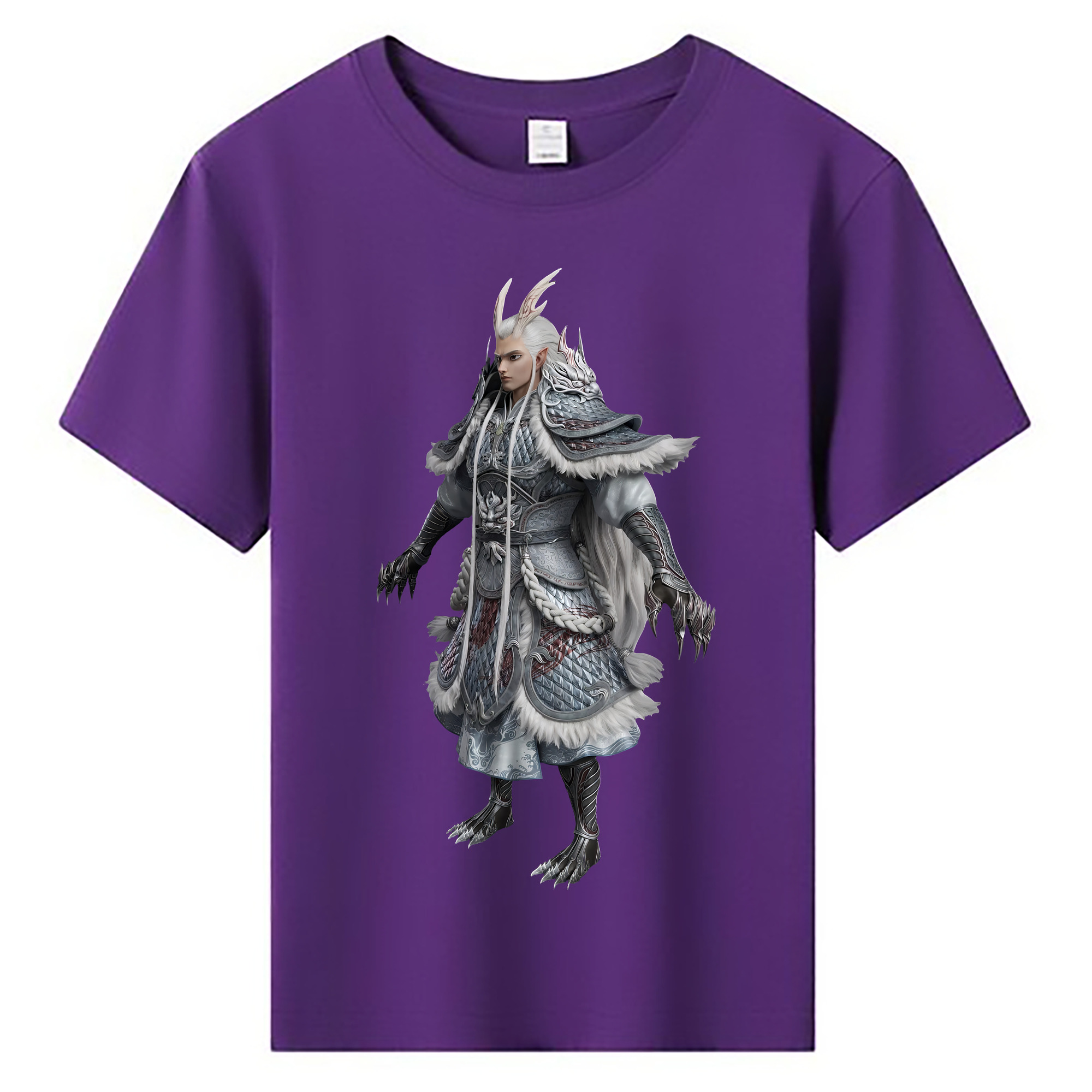（画像用） Ne Zha 2 ナタ 魔童の大暴れ 綿100％キッズTシャツ（フロントプリント）