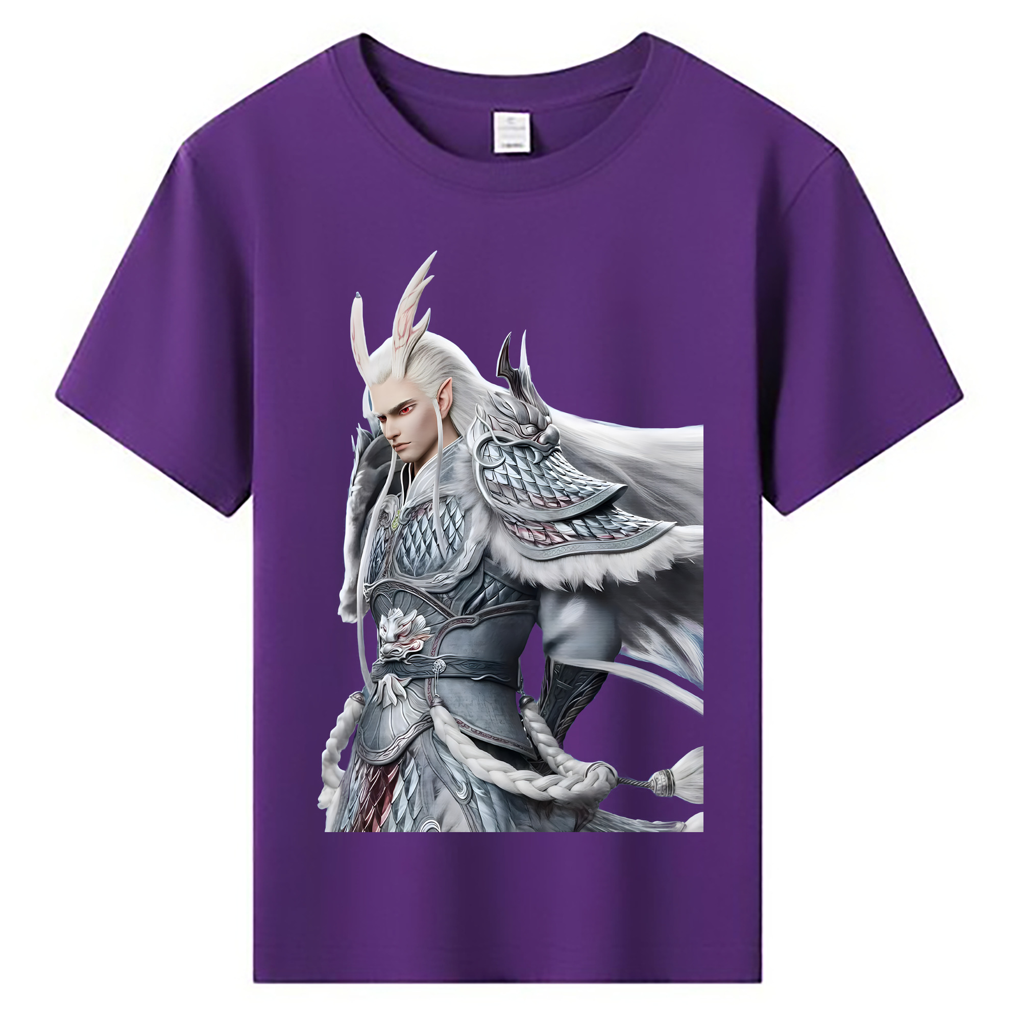 （画像用） Ne Zha 2 ナタ 魔童の大暴れ 綿100％キッズTシャツ（フロントプリント）