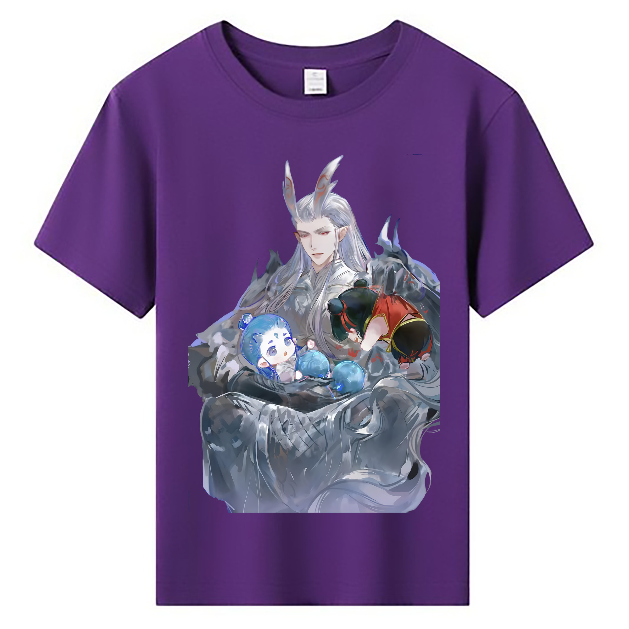 （画像用） Ne Zha 2 ナタ 魔童の大暴れ 綿100％キッズTシャツ（フロントプリント）