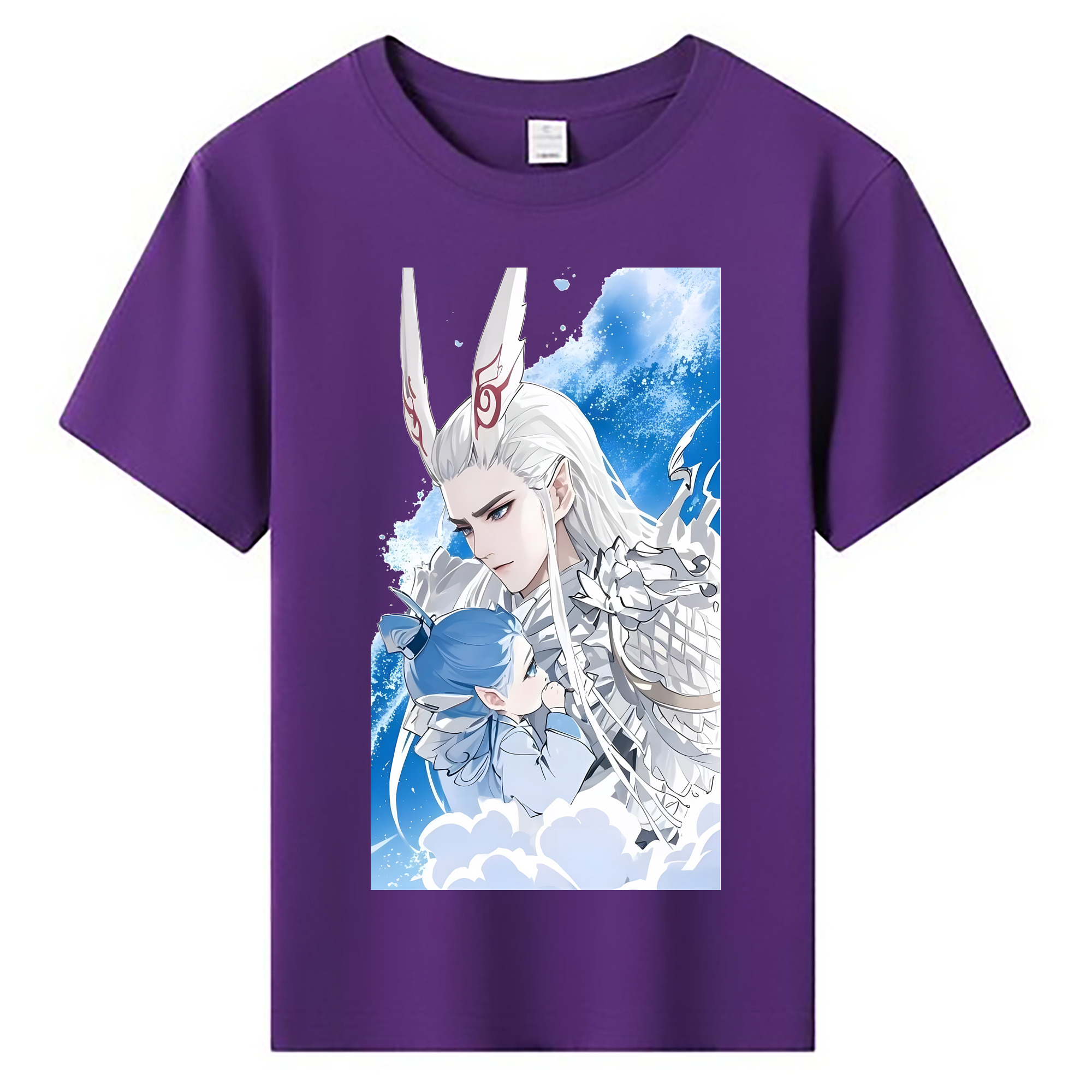 （画像用） Ne Zha 2 ナタ 魔童の大暴れ 綿100％キッズTシャツ（フロントプリント）
