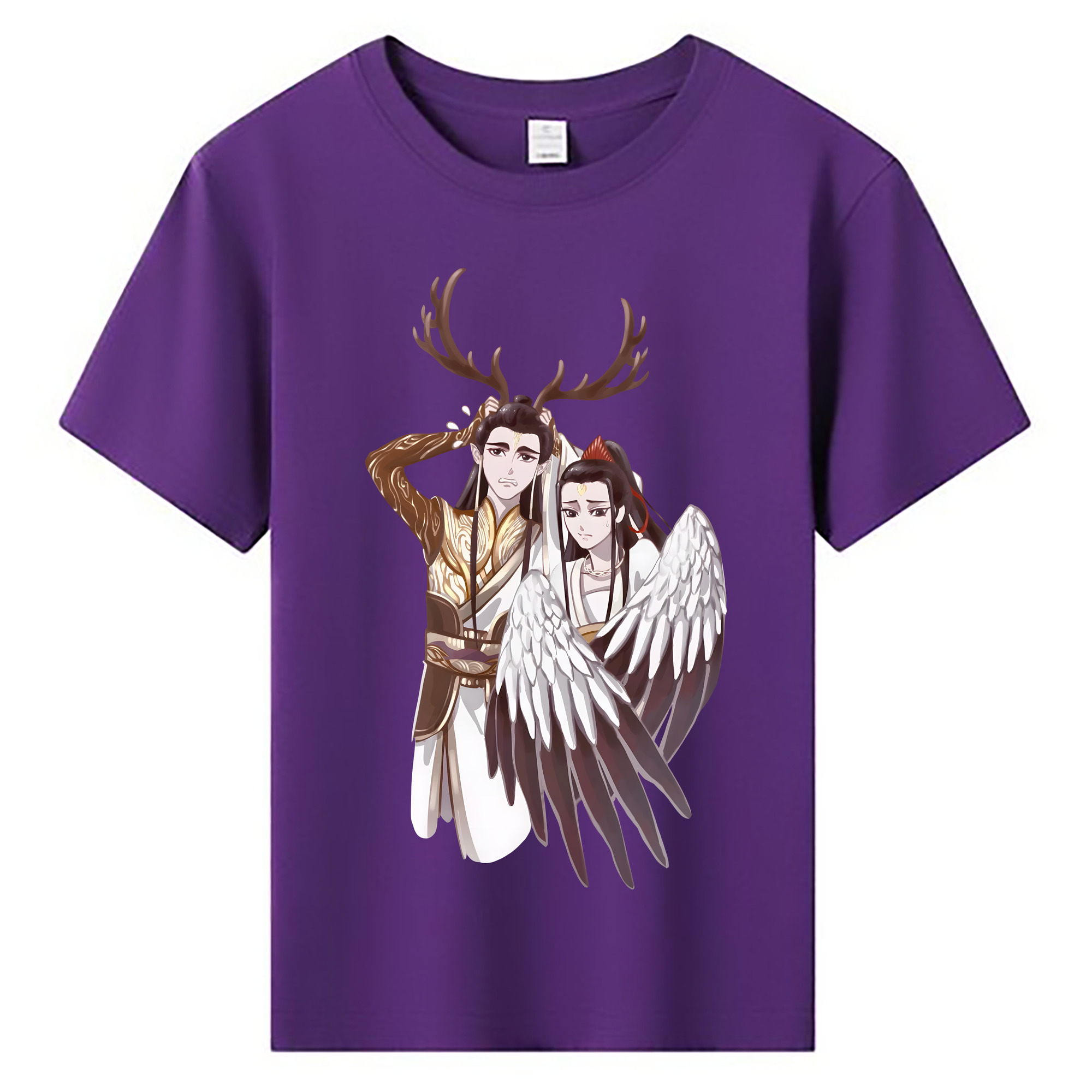 （画像用） Ne Zha 2 ナタ 魔童の大暴れ 綿100％キッズTシャツ（フロントプリント）