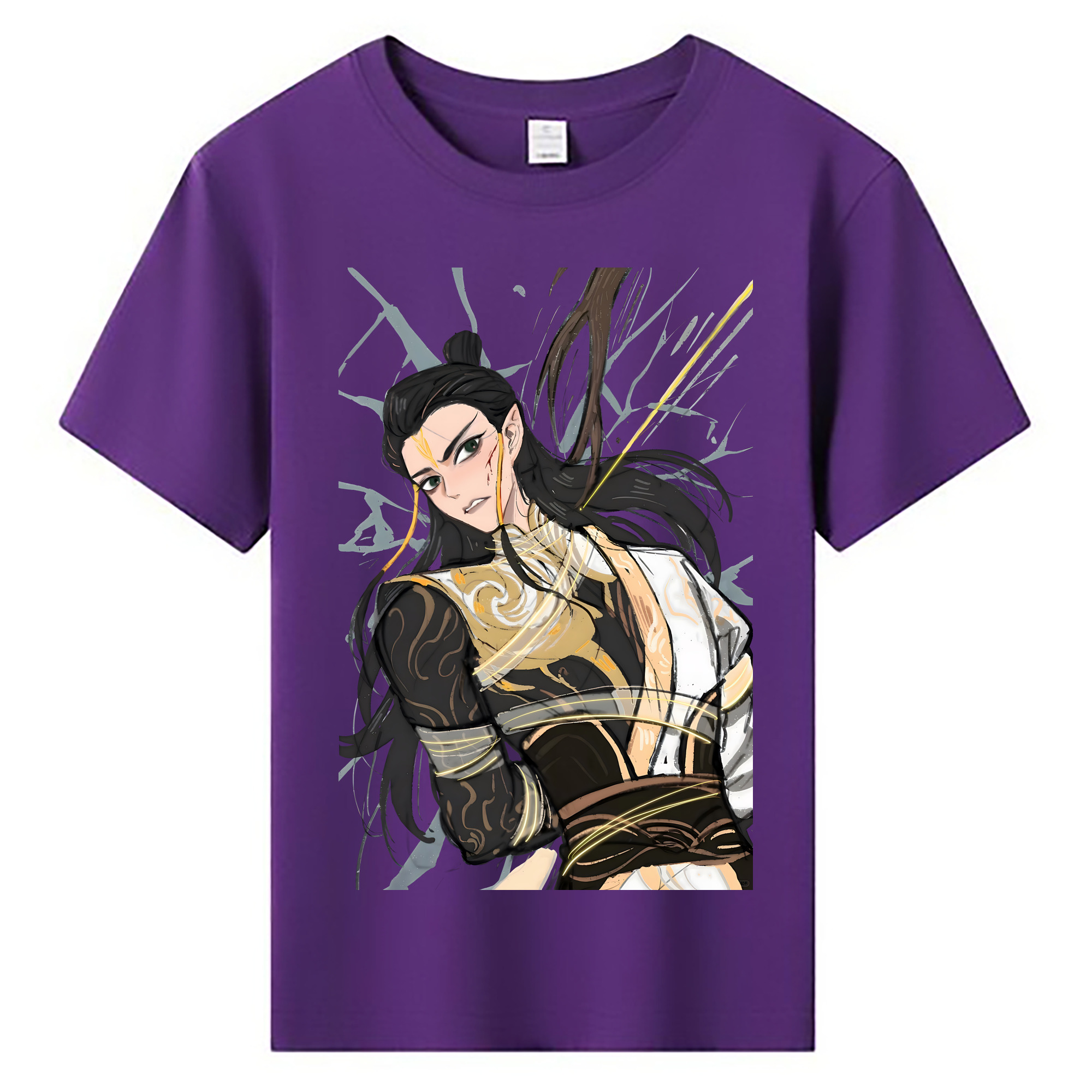 （画像用） Ne Zha 2 ナタ 魔童の大暴れ 綿100％キッズTシャツ（フロントプリント）