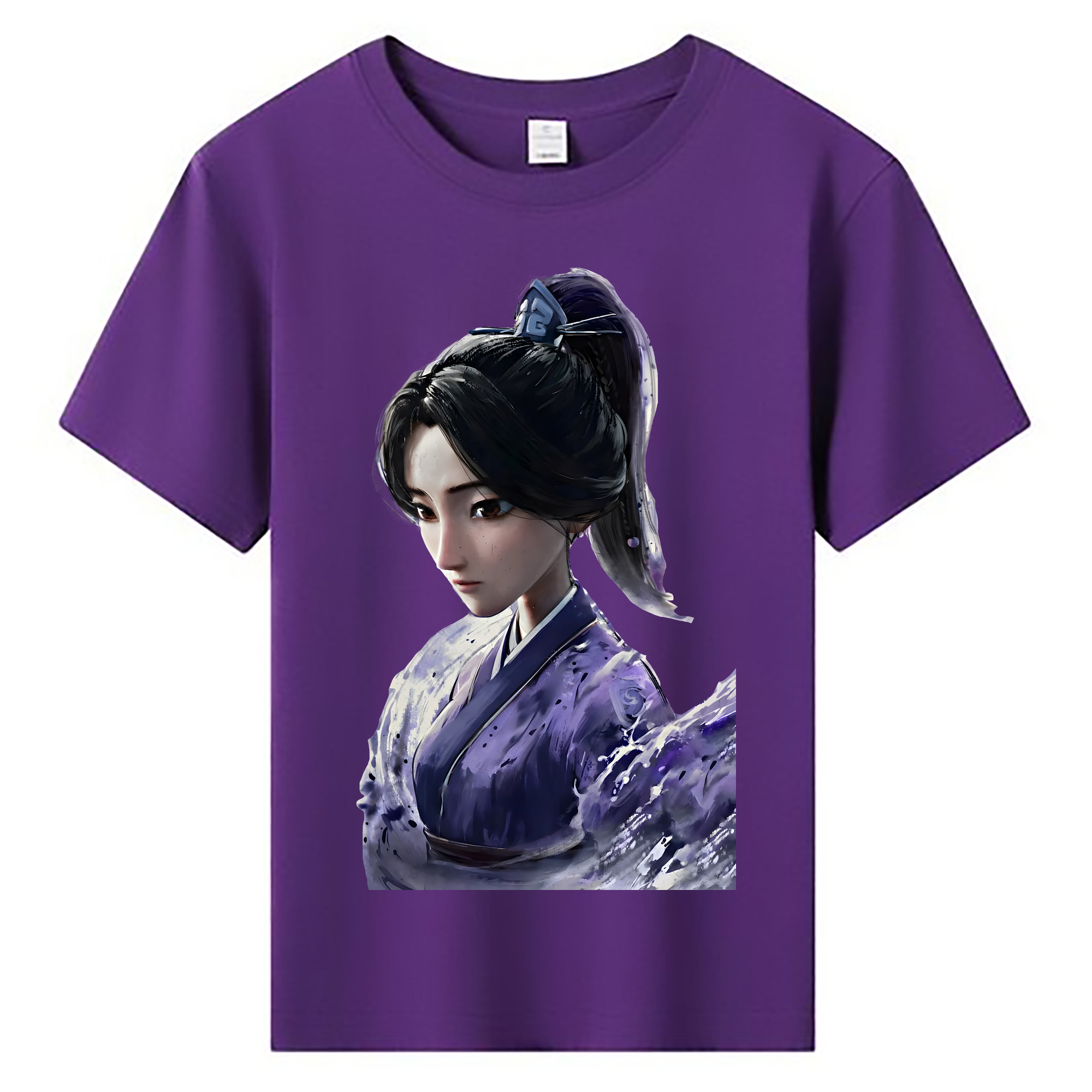 （画像用） Ne Zha 2 ナタ 魔童の大暴れ 綿100％キッズTシャツ（フロントプリント）