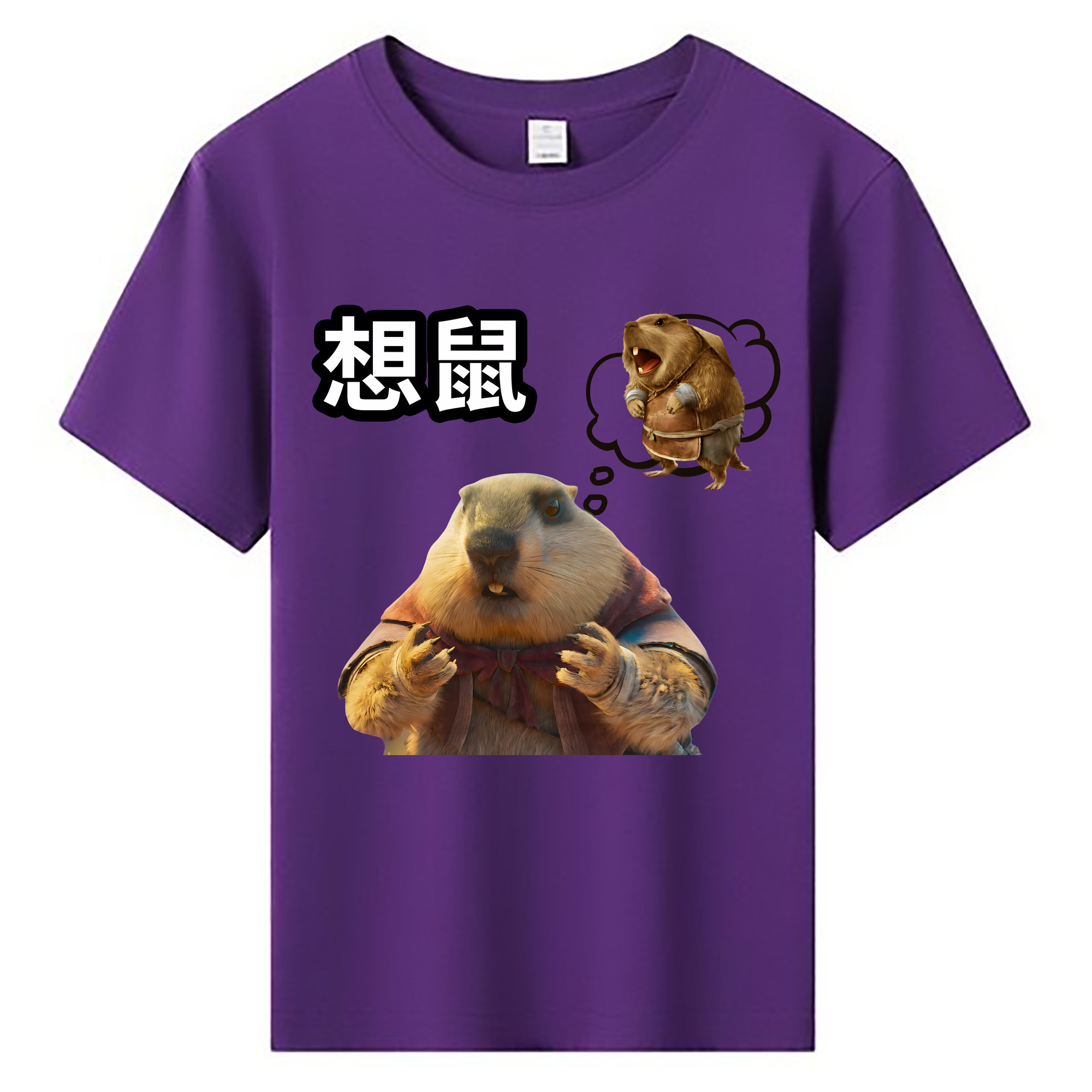 （画像用） Ne Zha 2 ナタ 魔童の大暴れ 綿100％キッズTシャツ（フロントプリント）