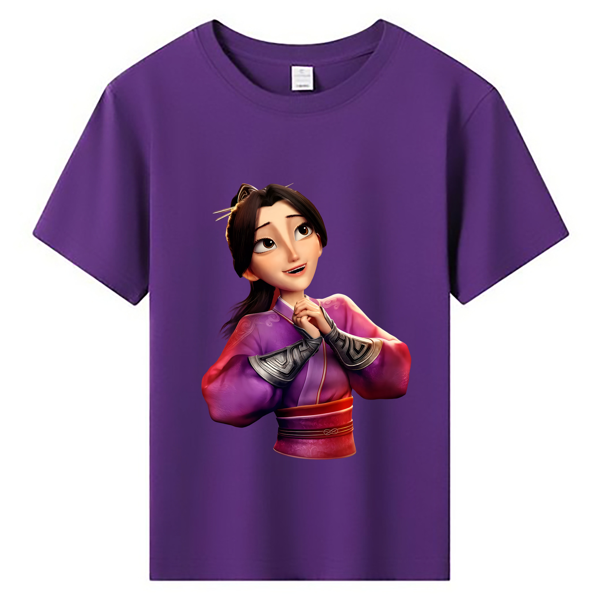 （画像用） Ne Zha 2 ナタ 魔童の大暴れ 綿100％キッズTシャツ（フロントプリント）