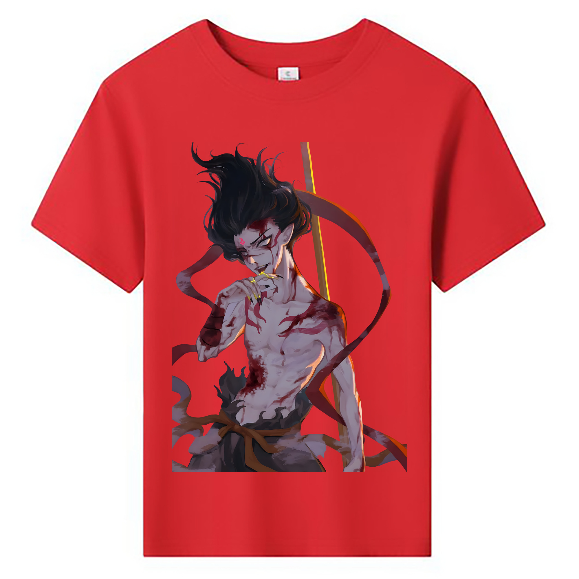 （画像用） Ne Zha 2 ナタ 魔童の大暴れ 綿100％キッズTシャツ（フロントプリント）
