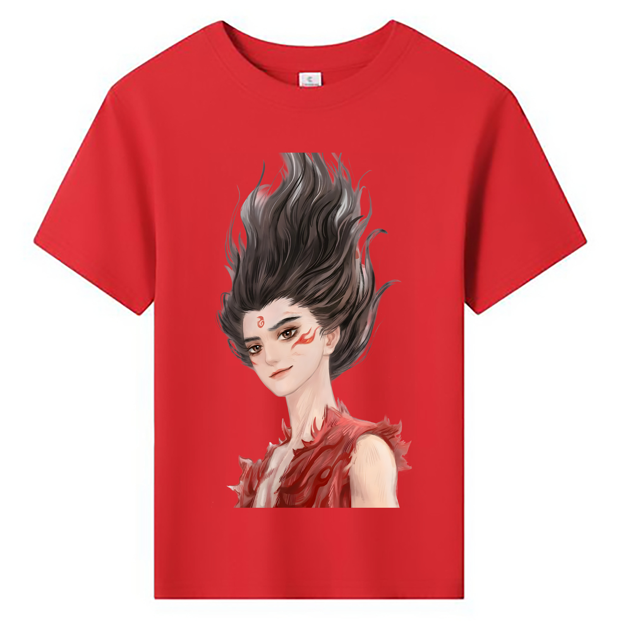（画像用） Ne Zha 2 ナタ 魔童の大暴れ 綿100％キッズTシャツ（フロントプリント）