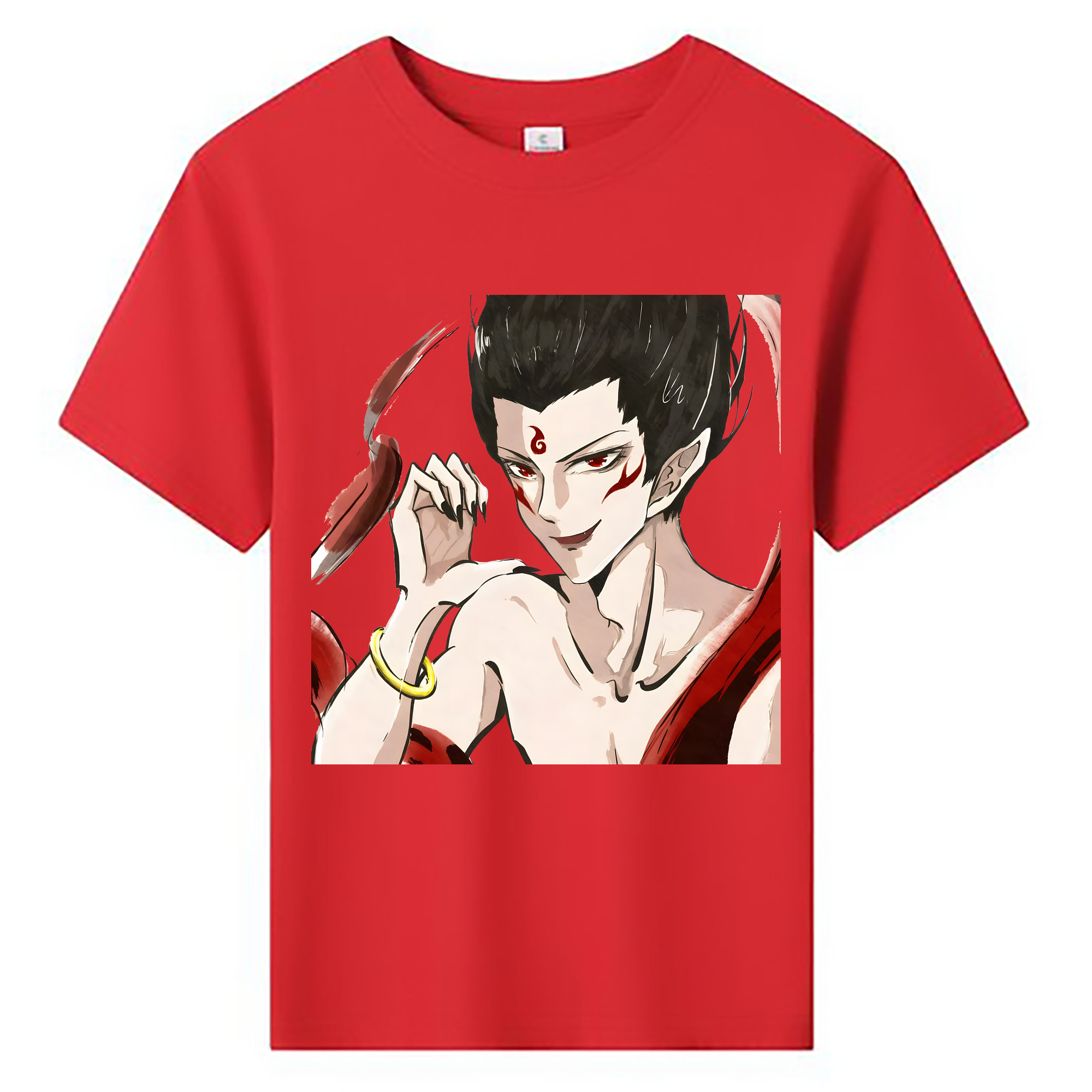 （画像用） Ne Zha 2 ナタ 魔童の大暴れ 綿100％キッズTシャツ（フロントプリント）