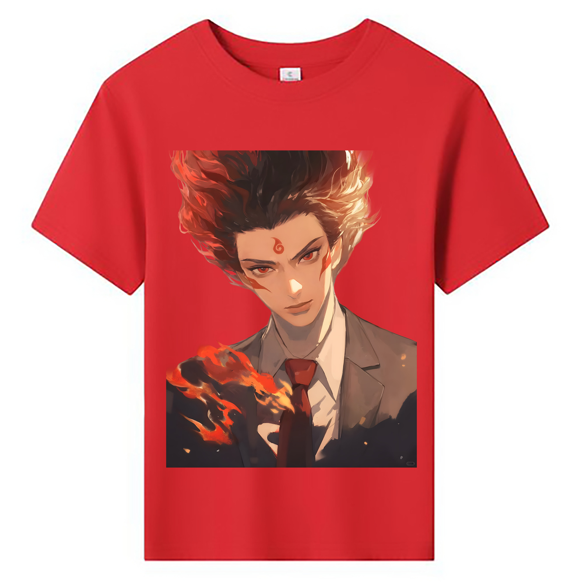 （画像用） Ne Zha 2 ナタ 魔童の大暴れ 綿100％キッズTシャツ（フロントプリント）