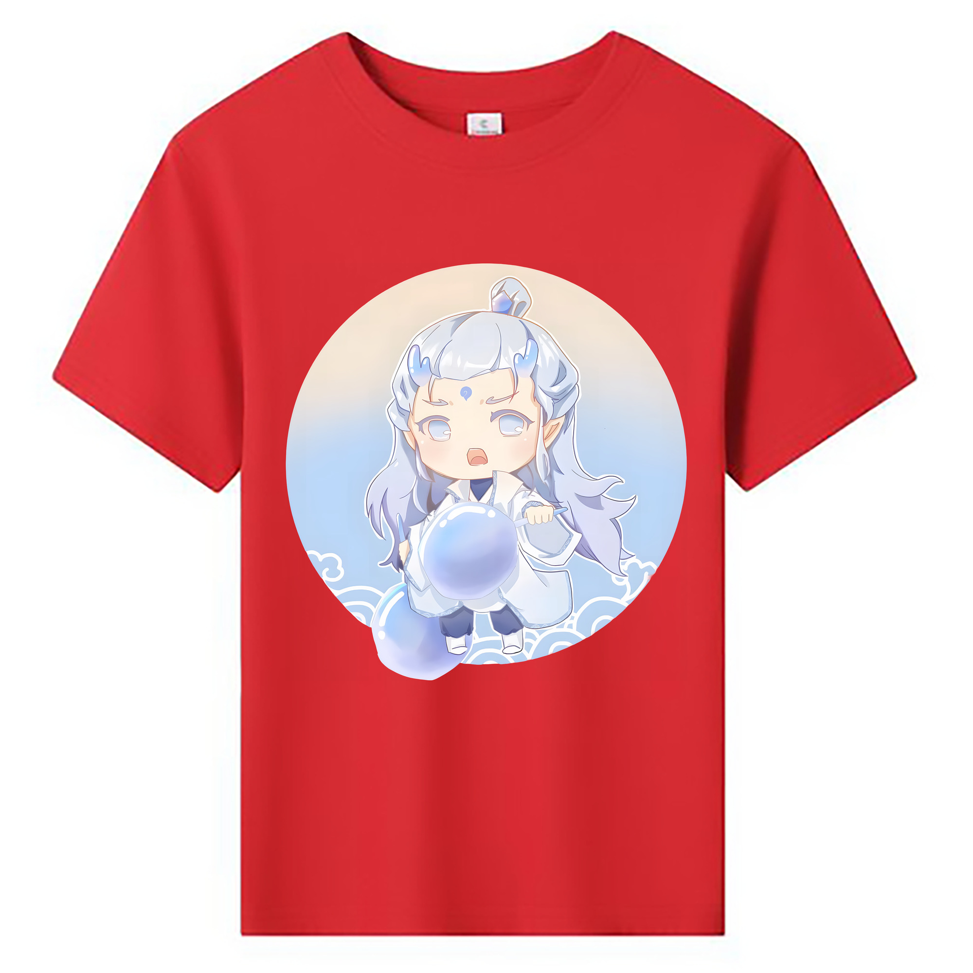 （画像用） Ne Zha 2 ナタ 魔童の大暴れ 綿100％キッズTシャツ（フロントプリント）