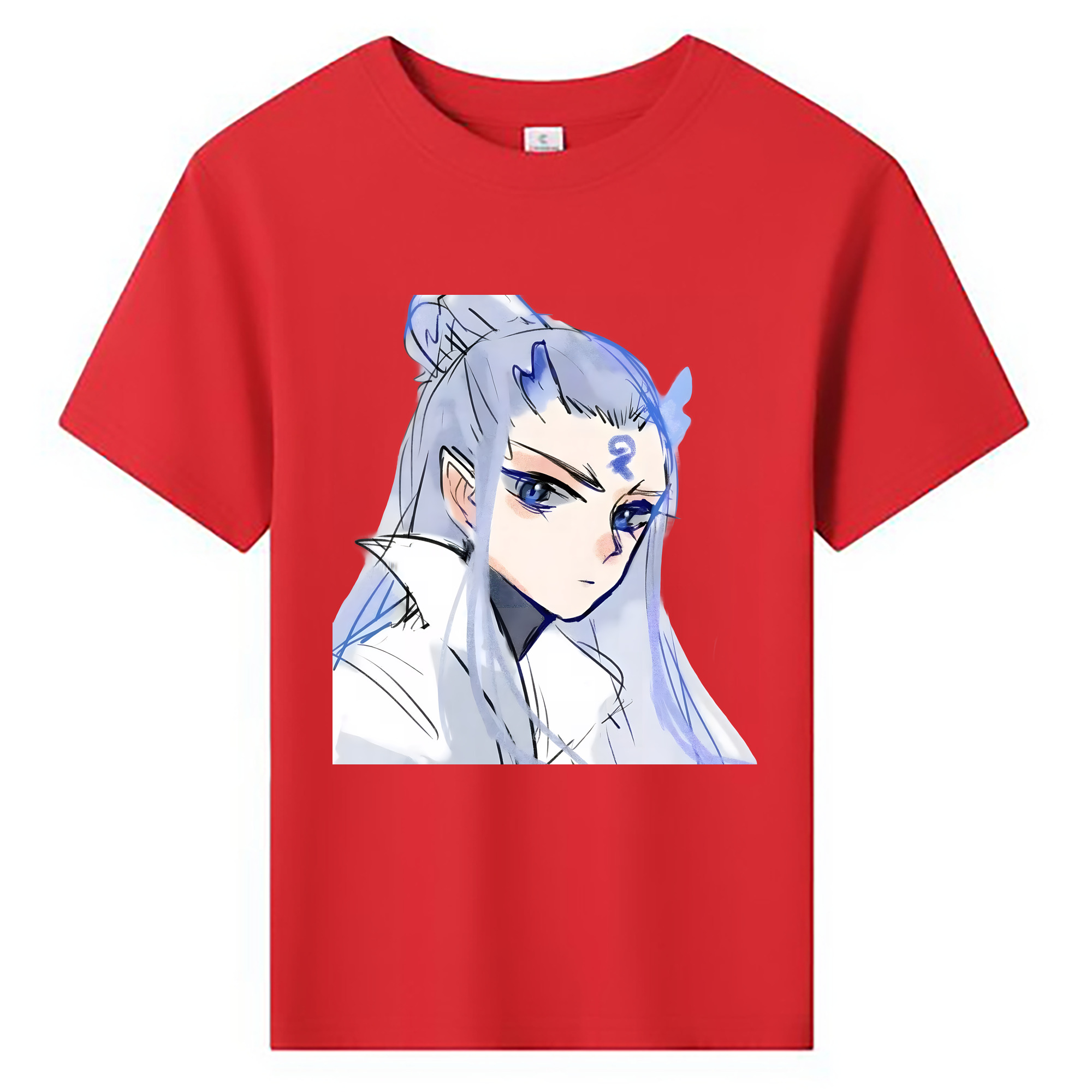 （画像用） Ne Zha 2 ナタ 魔童の大暴れ 綿100％キッズTシャツ（フロントプリント）