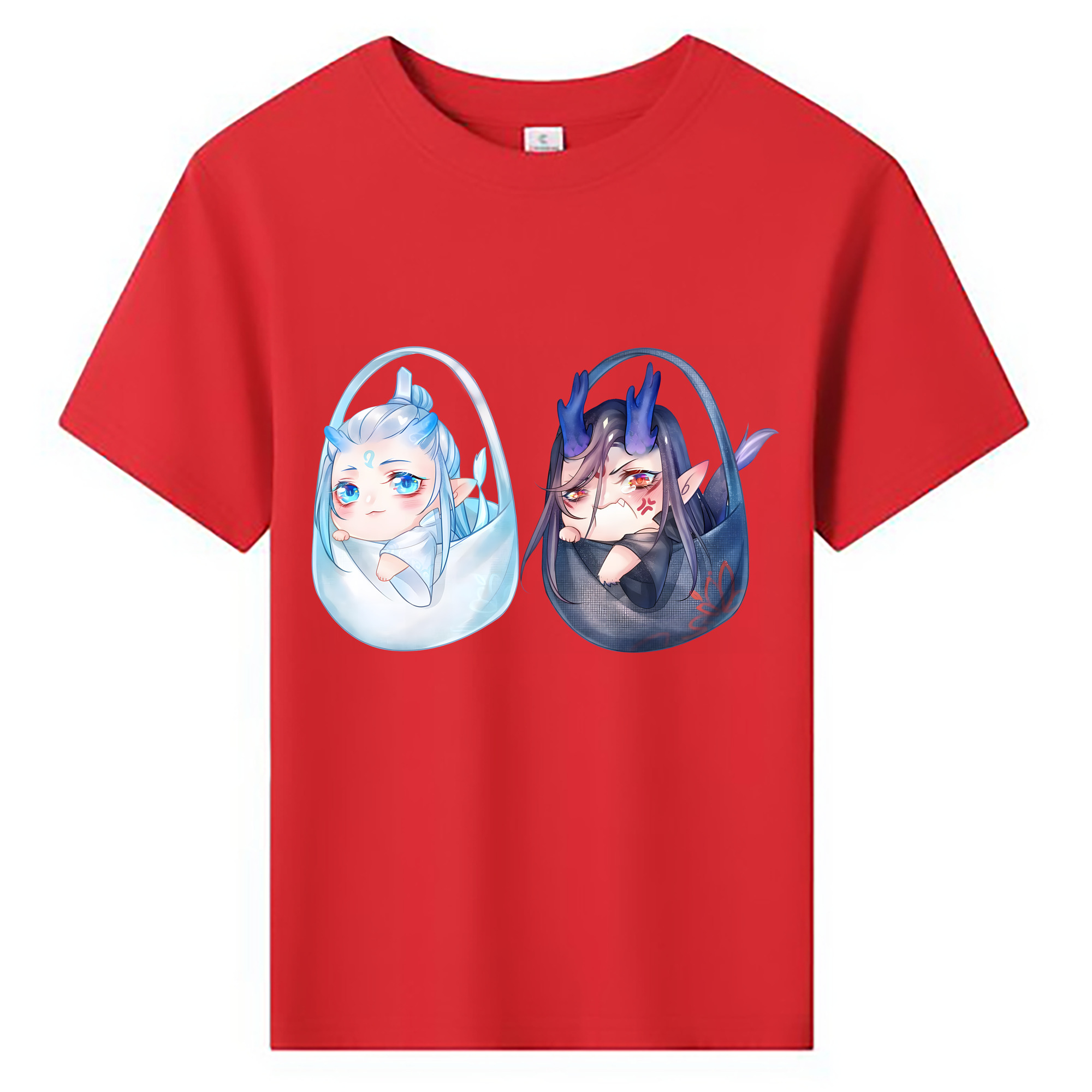 （画像用） Ne Zha 2 ナタ 魔童の大暴れ 綿100％キッズTシャツ（フロントプリント）
