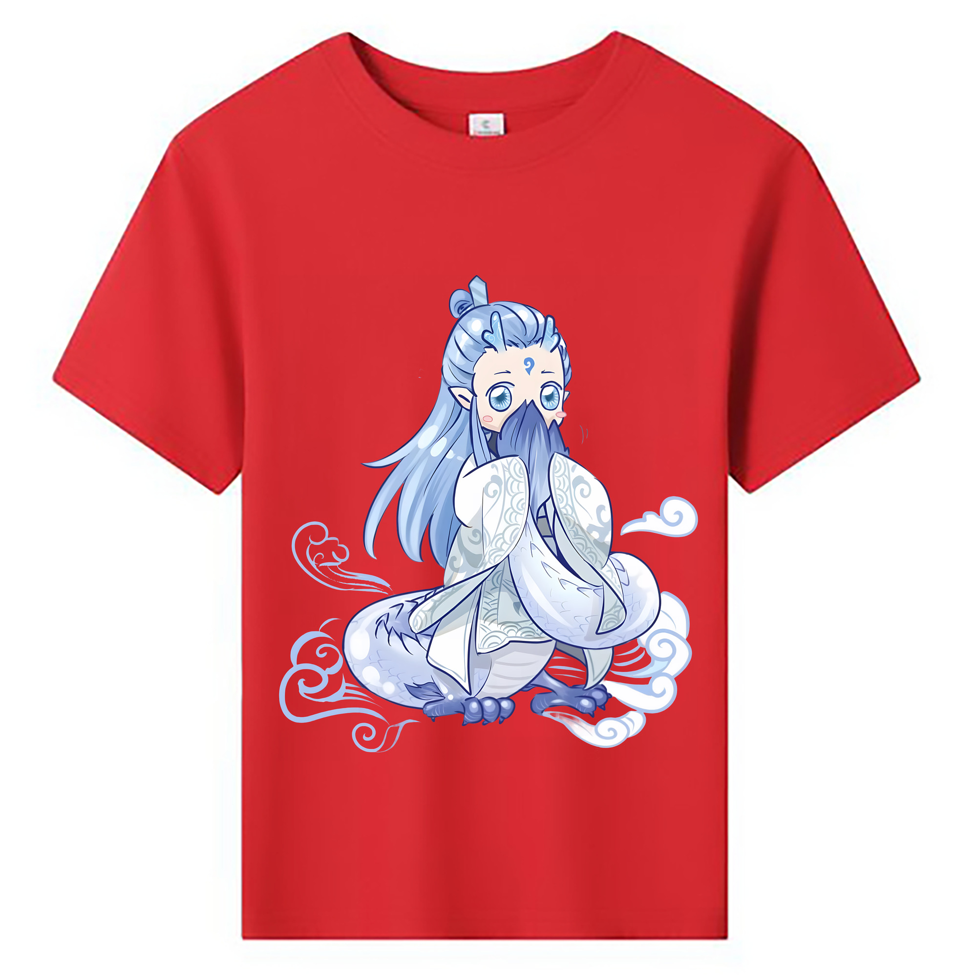 （画像用） Ne Zha 2 ナタ 魔童の大暴れ 綿100％キッズTシャツ（フロントプリント）