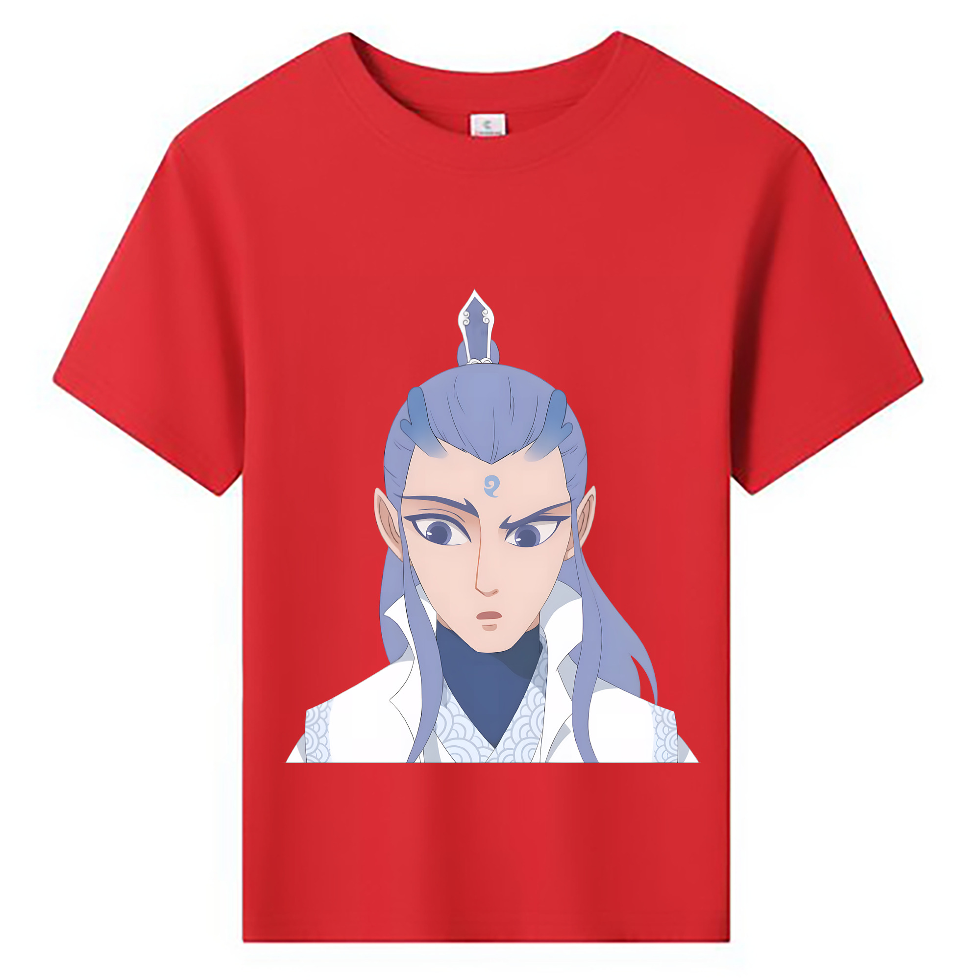 （画像用） Ne Zha 2 ナタ 魔童の大暴れ 綿100％キッズTシャツ（フロントプリント）