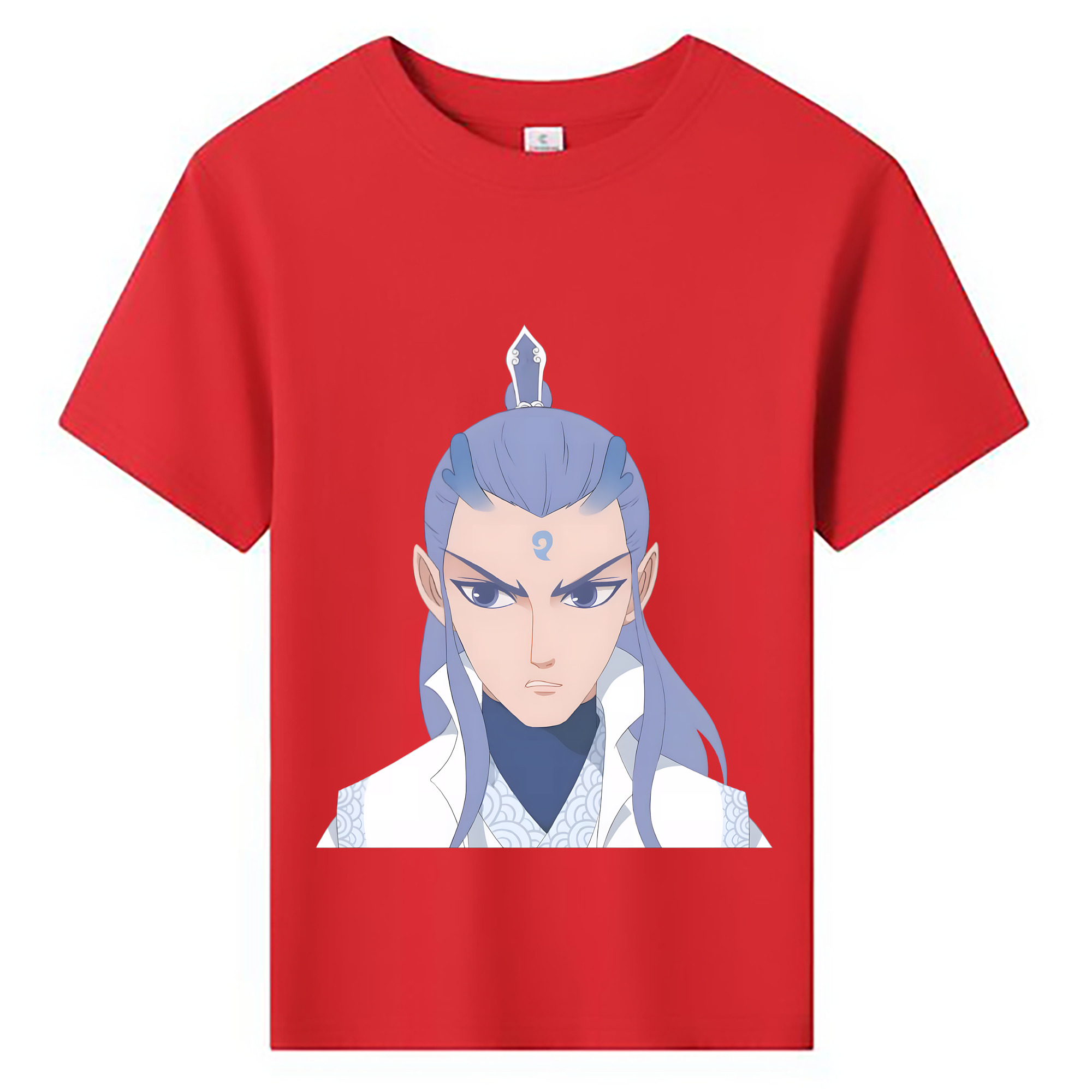 （画像用） Ne Zha 2 ナタ 魔童の大暴れ 綿100％キッズTシャツ（フロントプリント）