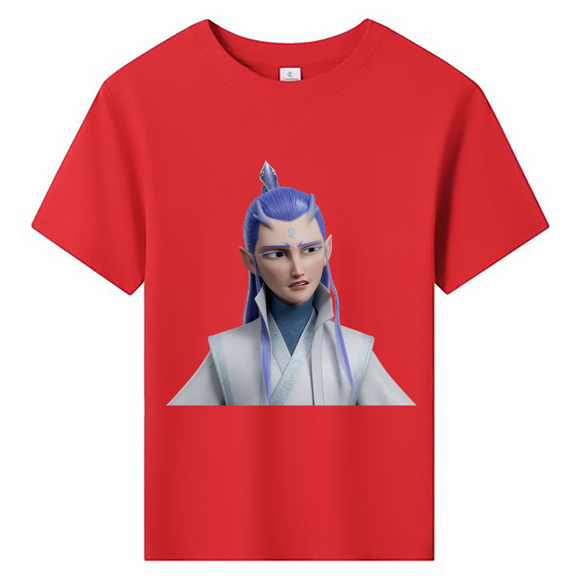 （画像用） Ne Zha 2 ナタ 魔童の大暴れ 綿100％キッズTシャツ（フロントプリント）
