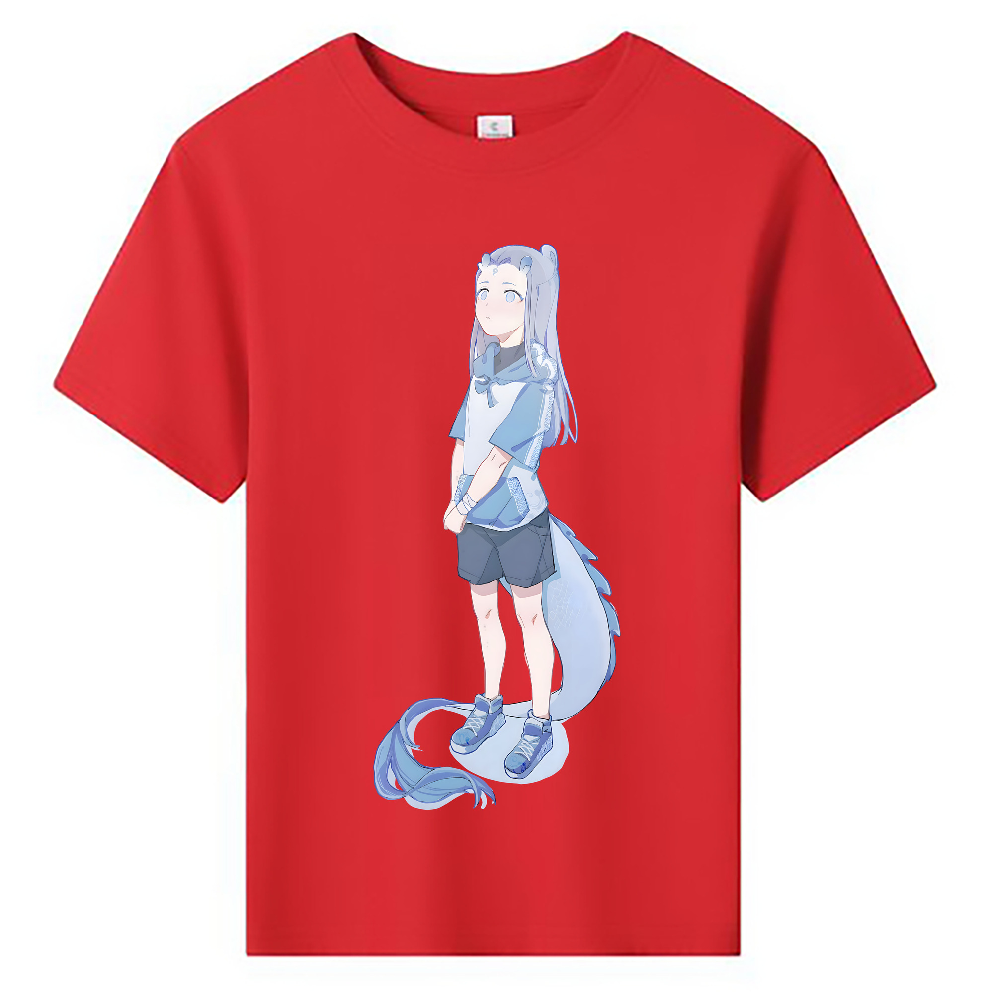 （画像用） Ne Zha 2 ナタ 魔童の大暴れ 綿100％キッズTシャツ（フロントプリント）