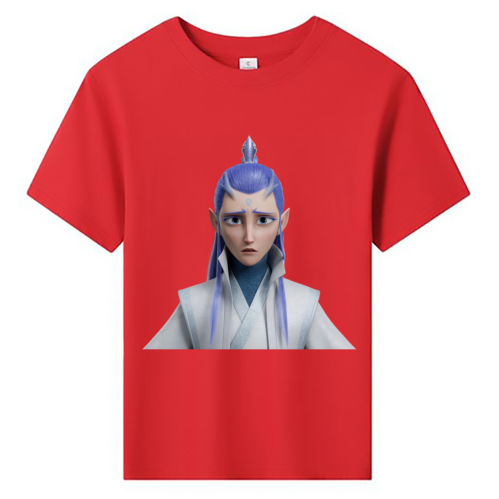 （画像用） Ne Zha 2 ナタ 魔童の大暴れ 綿100％キッズTシャツ（フロントプリント）