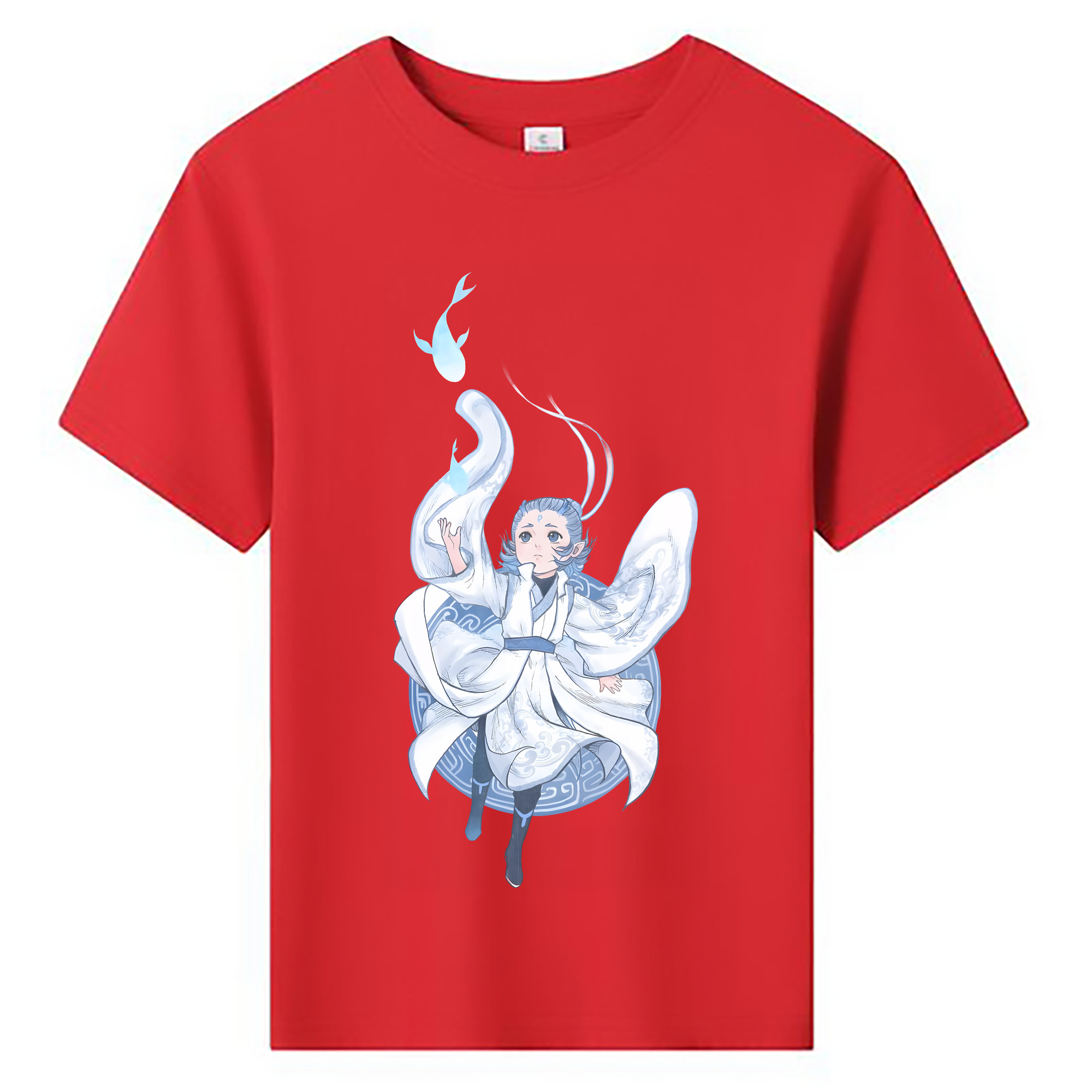 （画像用） Ne Zha 2 ナタ 魔童の大暴れ 綿100％キッズTシャツ（フロントプリント）