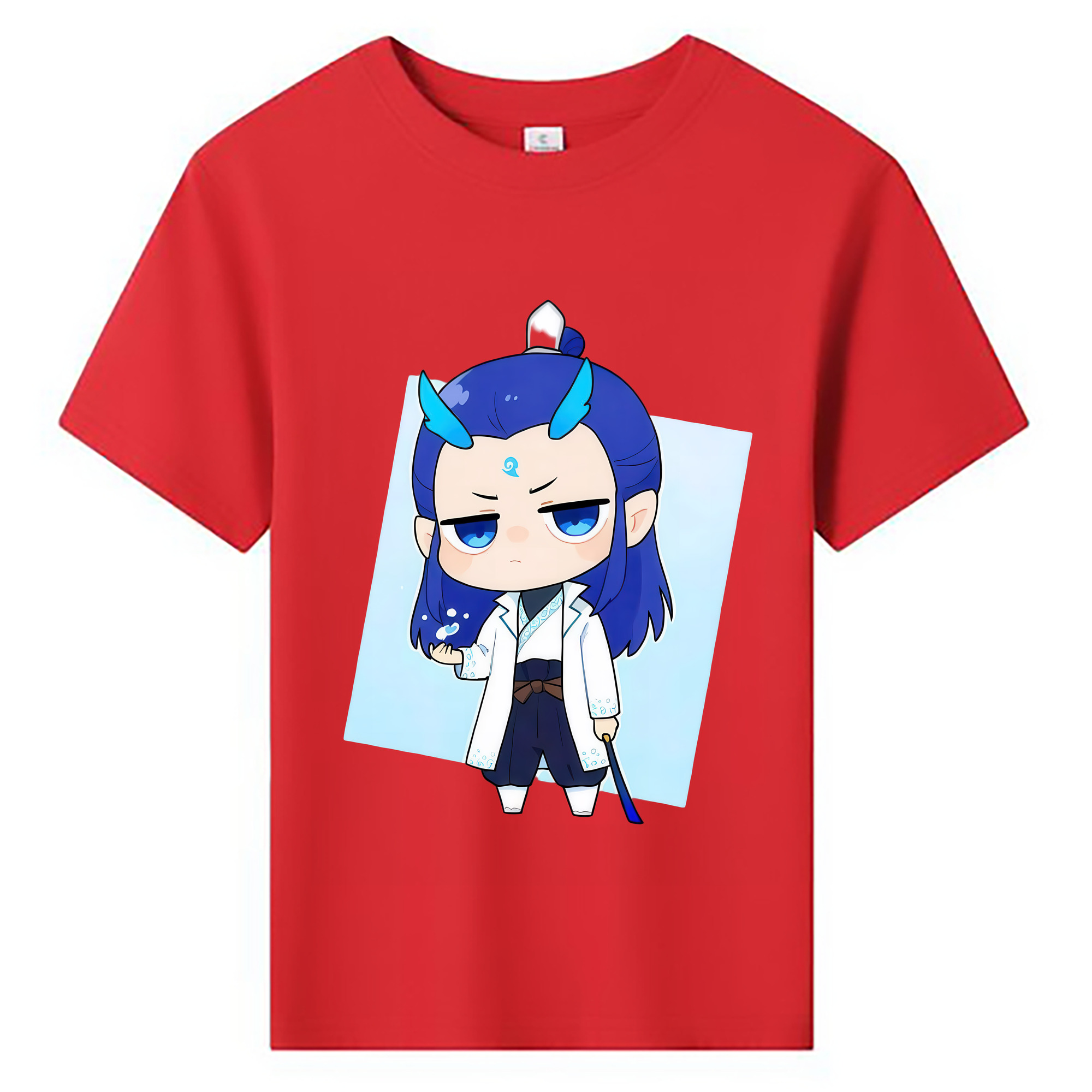 （画像用） Ne Zha 2 ナタ 魔童の大暴れ 綿100％キッズTシャツ（フロントプリント）