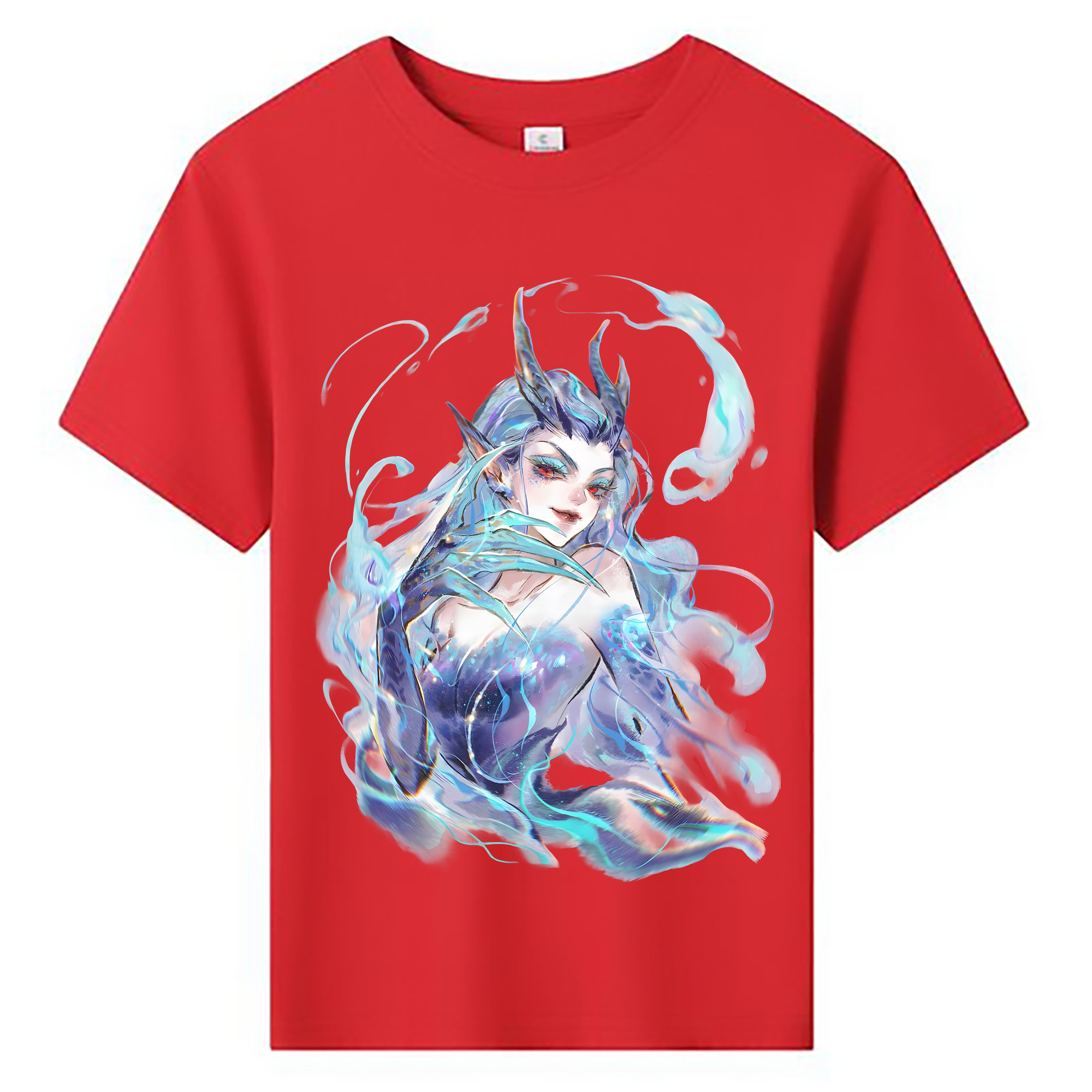 （画像用） Ne Zha 2 ナタ 魔童の大暴れ 綿100％キッズTシャツ（フロントプリント）