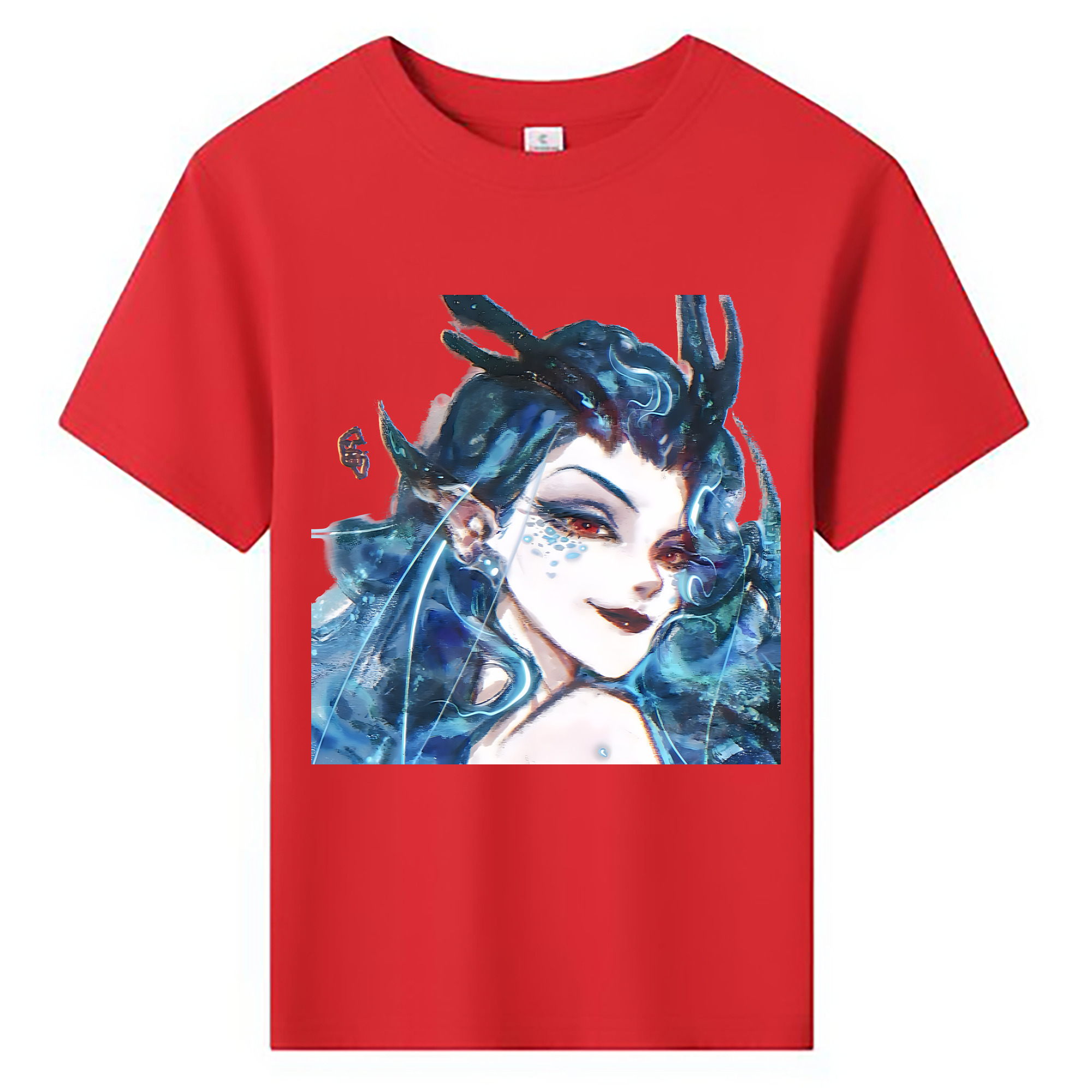 （画像用） Ne Zha 2 ナタ 魔童の大暴れ 綿100％キッズTシャツ（フロントプリント）