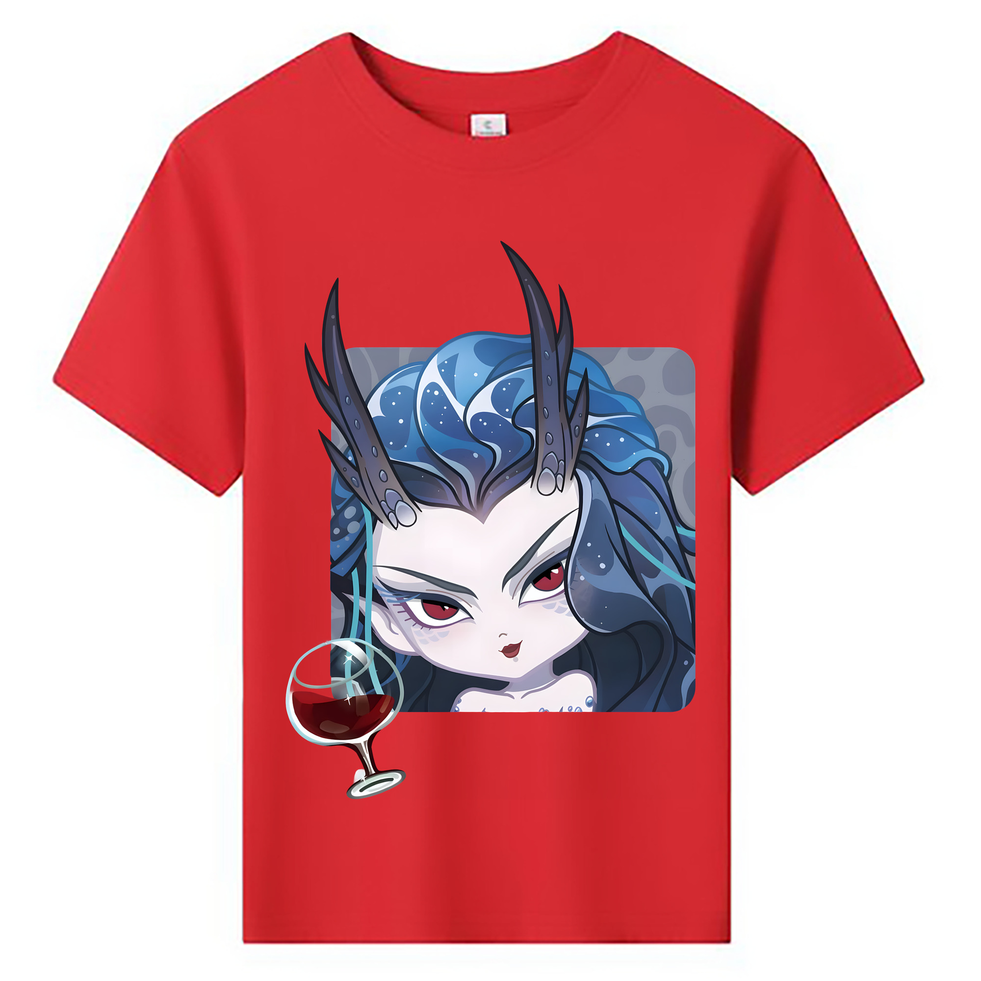 （画像用） Ne Zha 2 ナタ 魔童の大暴れ 綿100％キッズTシャツ（フロントプリント）