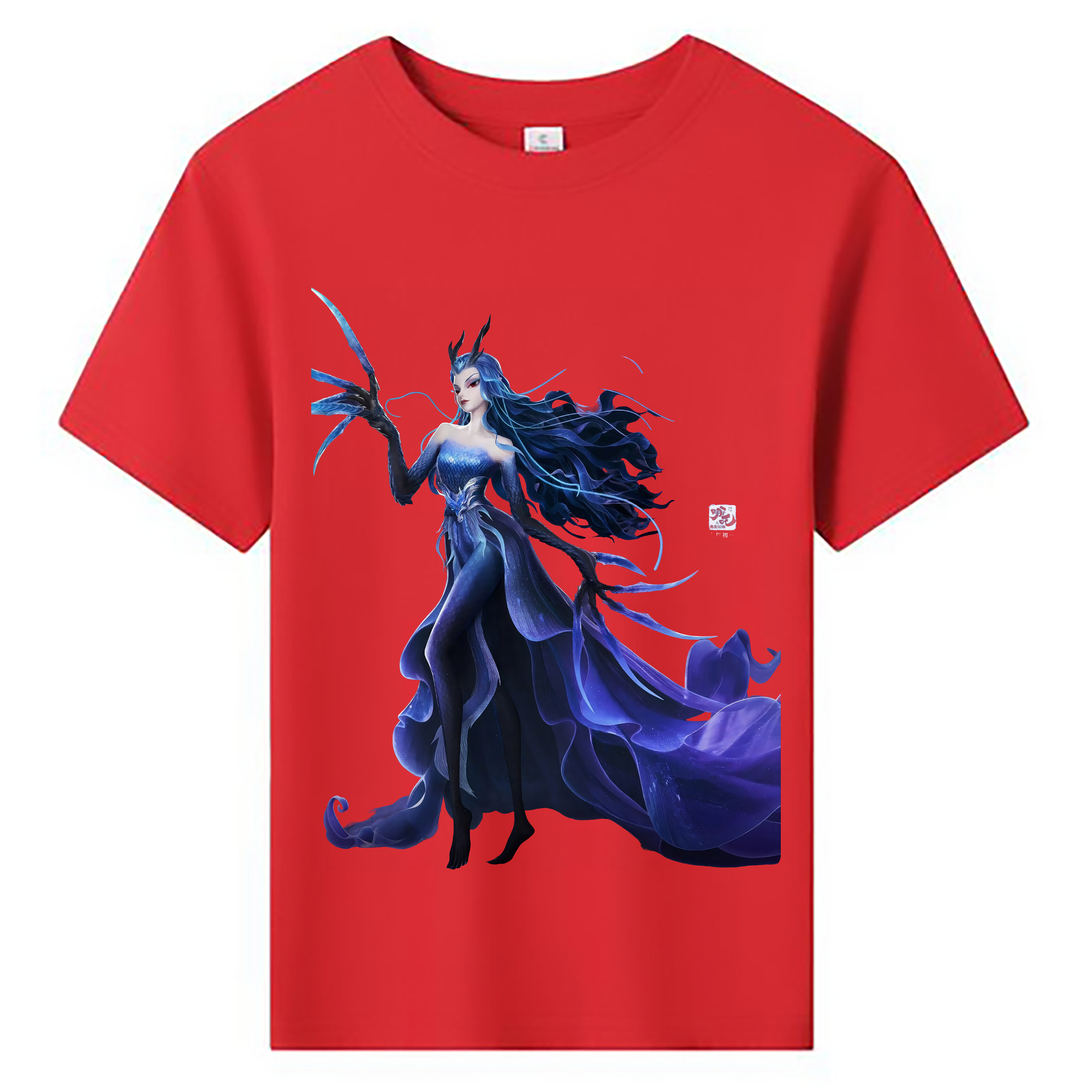 （画像用） Ne Zha 2 ナタ 魔童の大暴れ 綿100％キッズTシャツ（フロントプリント）