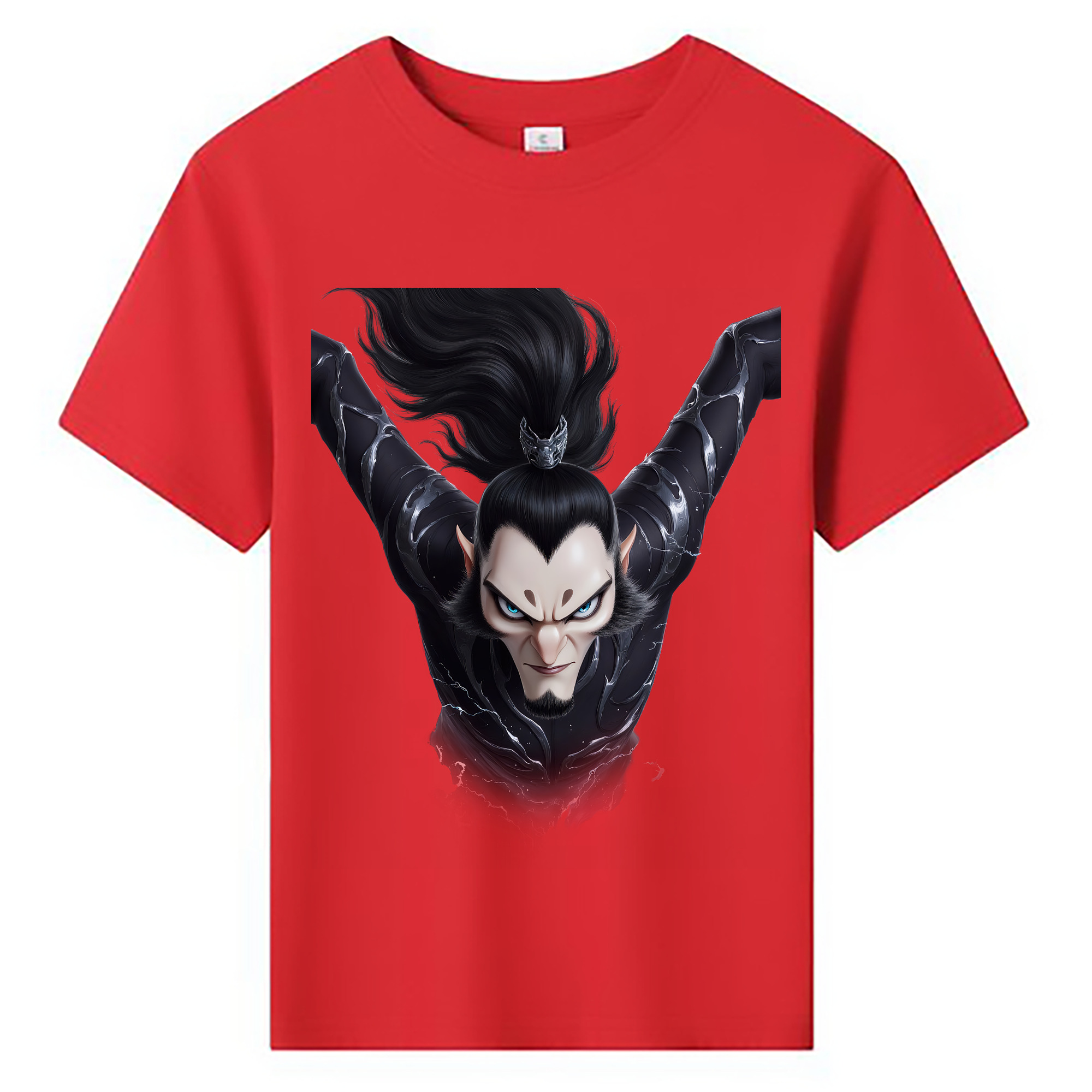 （画像用） Ne Zha 2 ナタ 魔童の大暴れ 綿100％キッズTシャツ（フロントプリント）