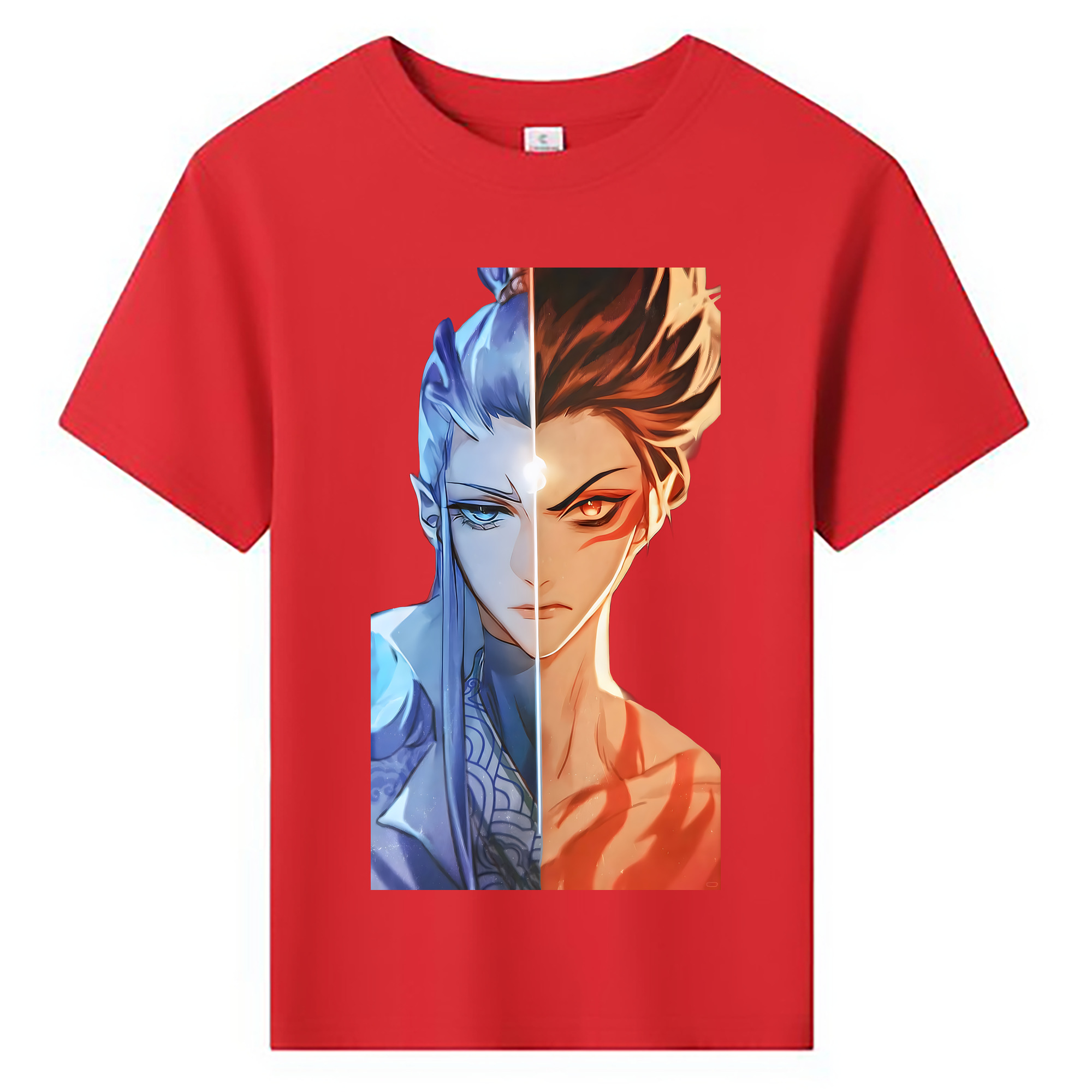 （画像用） Ne Zha 2 ナタ 魔童の大暴れ 綿100％キッズTシャツ（フロントプリント）