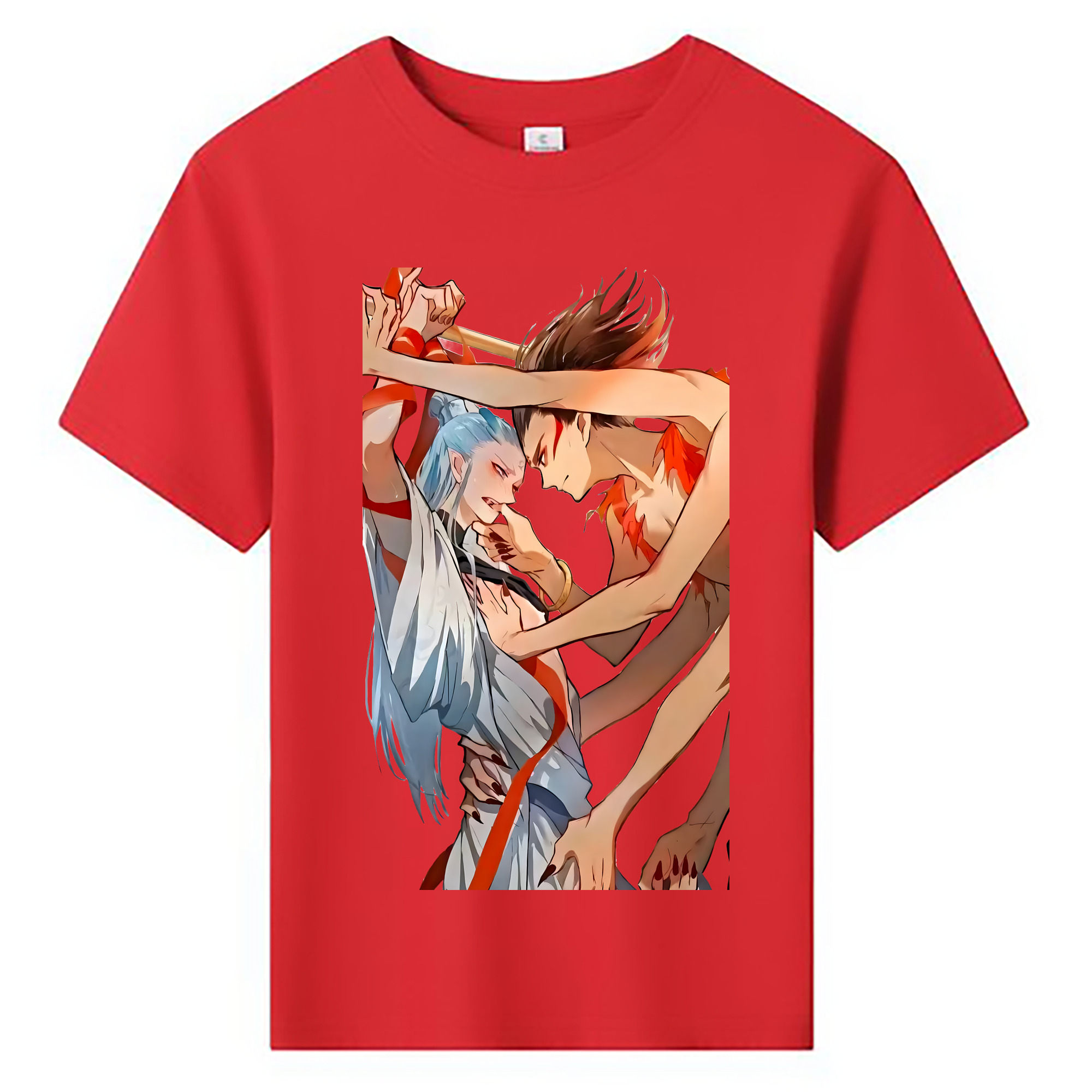 （画像用） Ne Zha 2 ナタ 魔童の大暴れ 綿100％キッズTシャツ（フロントプリント）
