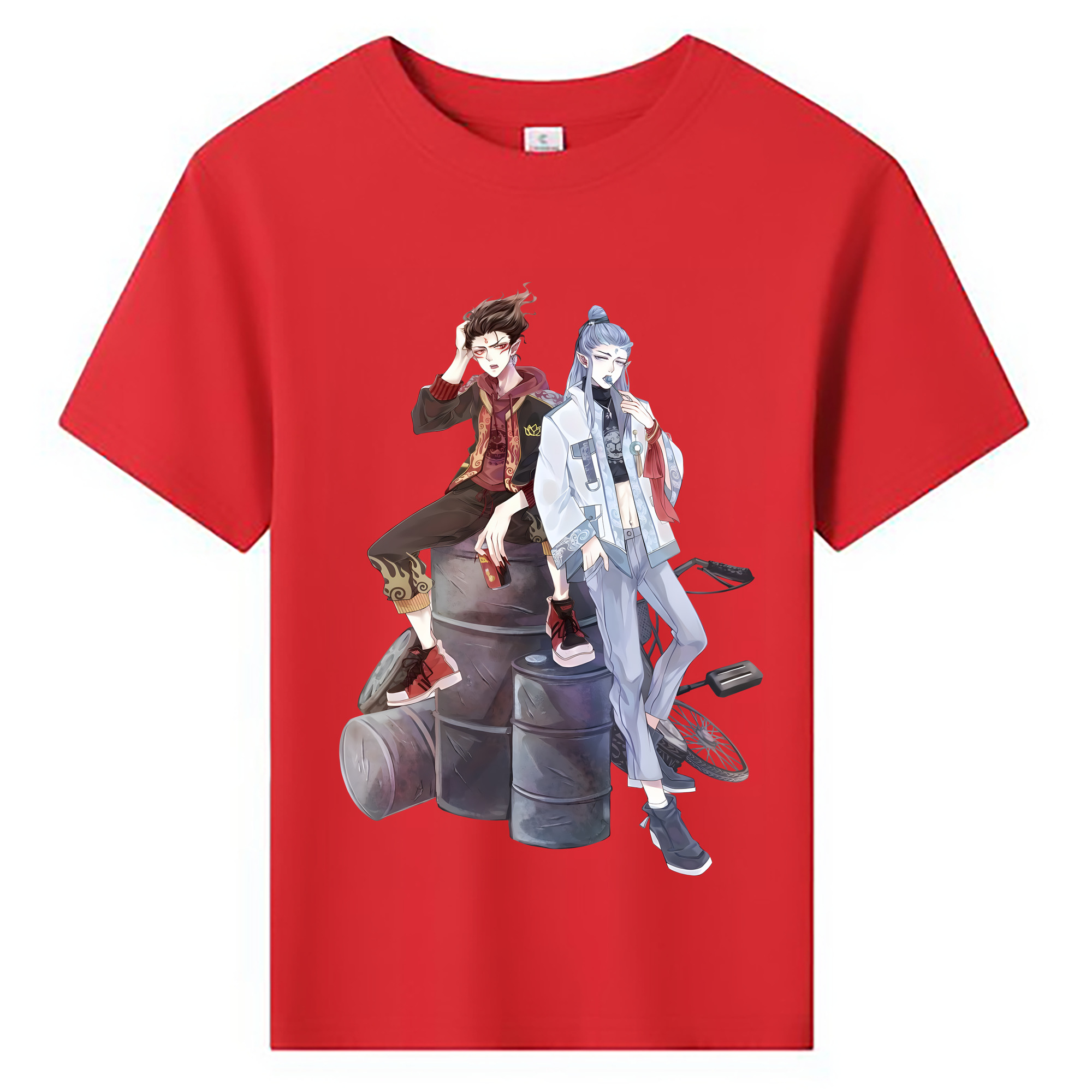（画像用） Ne Zha 2 ナタ 魔童の大暴れ 綿100％キッズTシャツ（フロントプリント）
