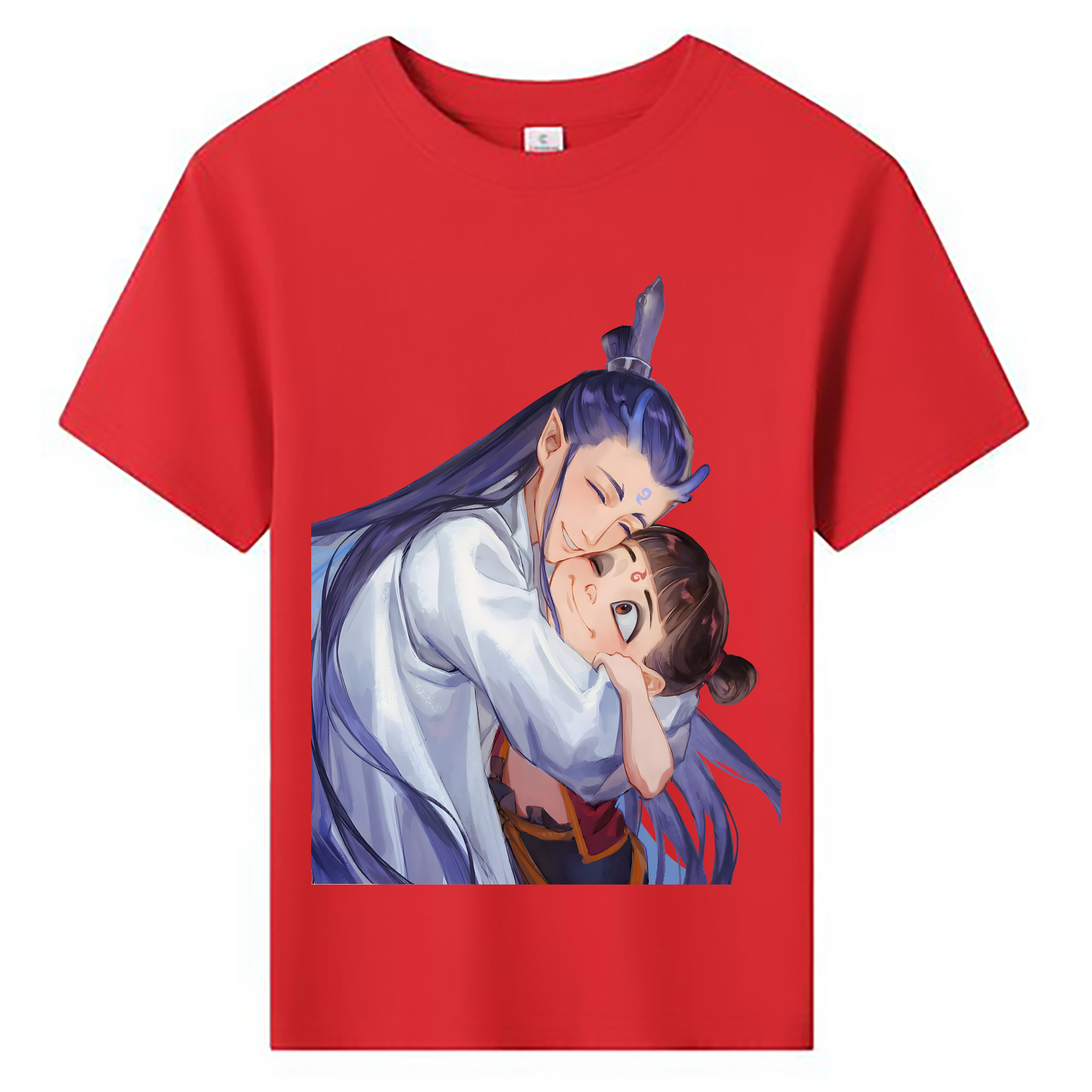 （画像用） Ne Zha 2 ナタ 魔童の大暴れ 綿100％キッズTシャツ（フロントプリント）