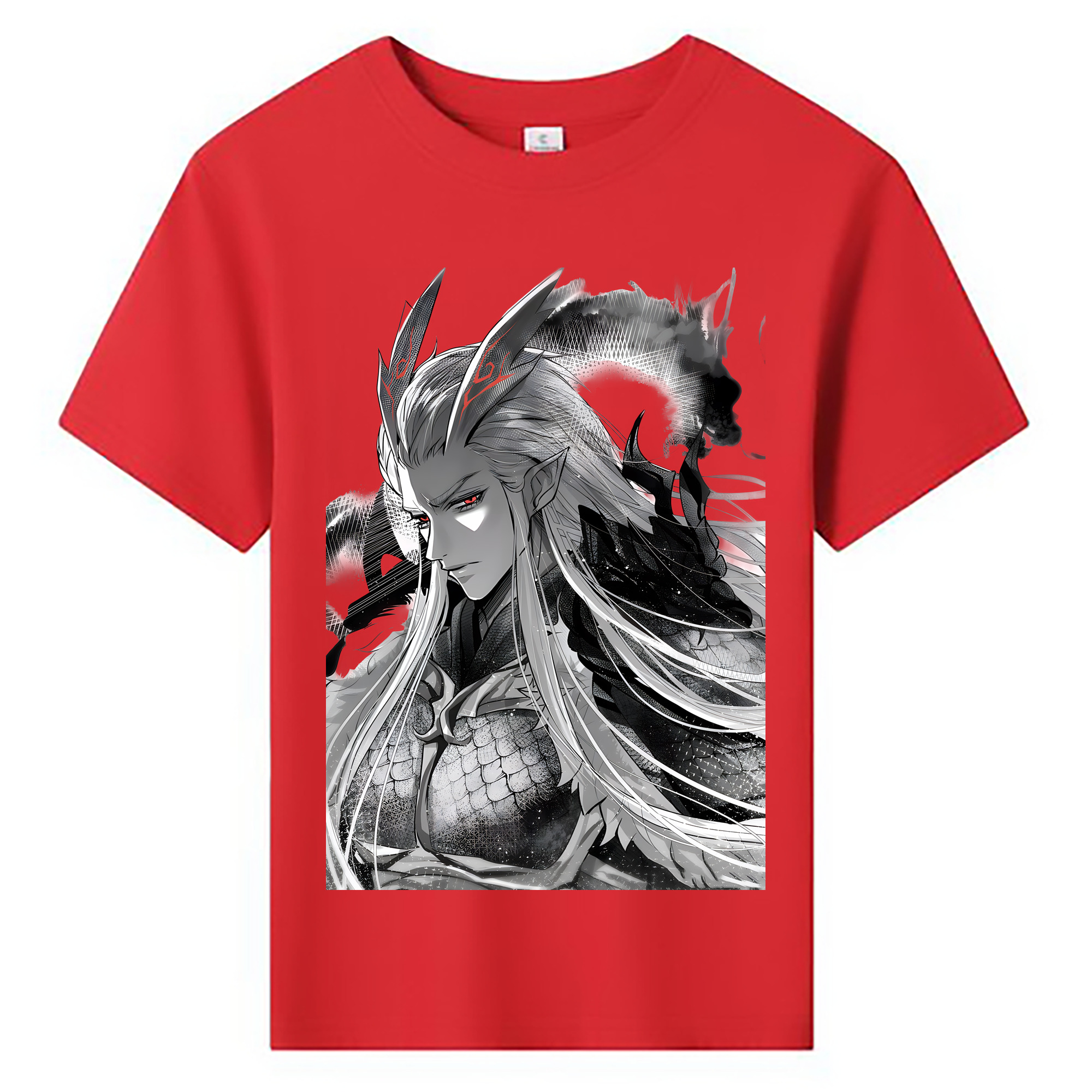 （画像用） Ne Zha 2 ナタ 魔童の大暴れ 綿100％キッズTシャツ（フロントプリント）