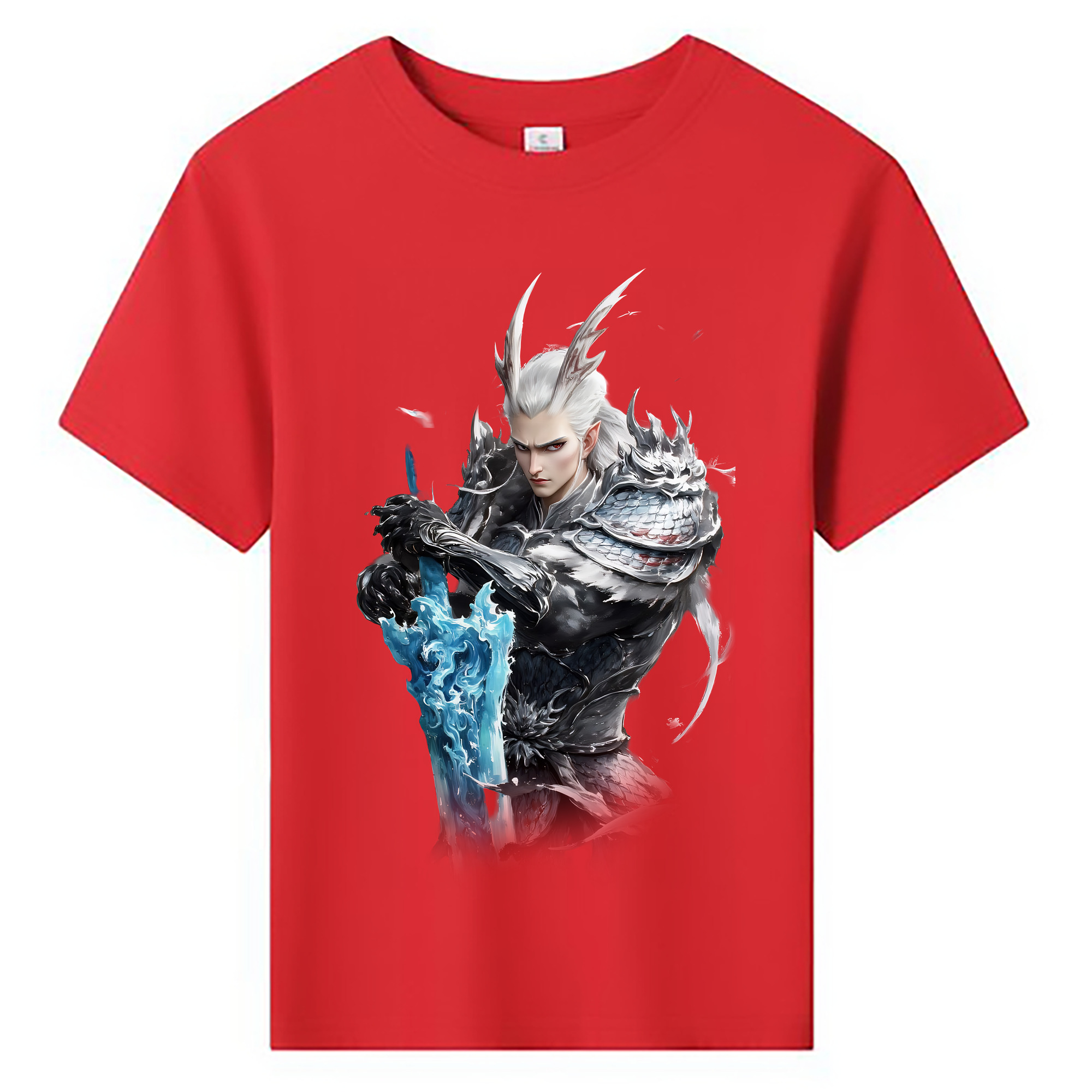 （画像用） Ne Zha 2 ナタ 魔童の大暴れ 綿100％キッズTシャツ（フロントプリント）