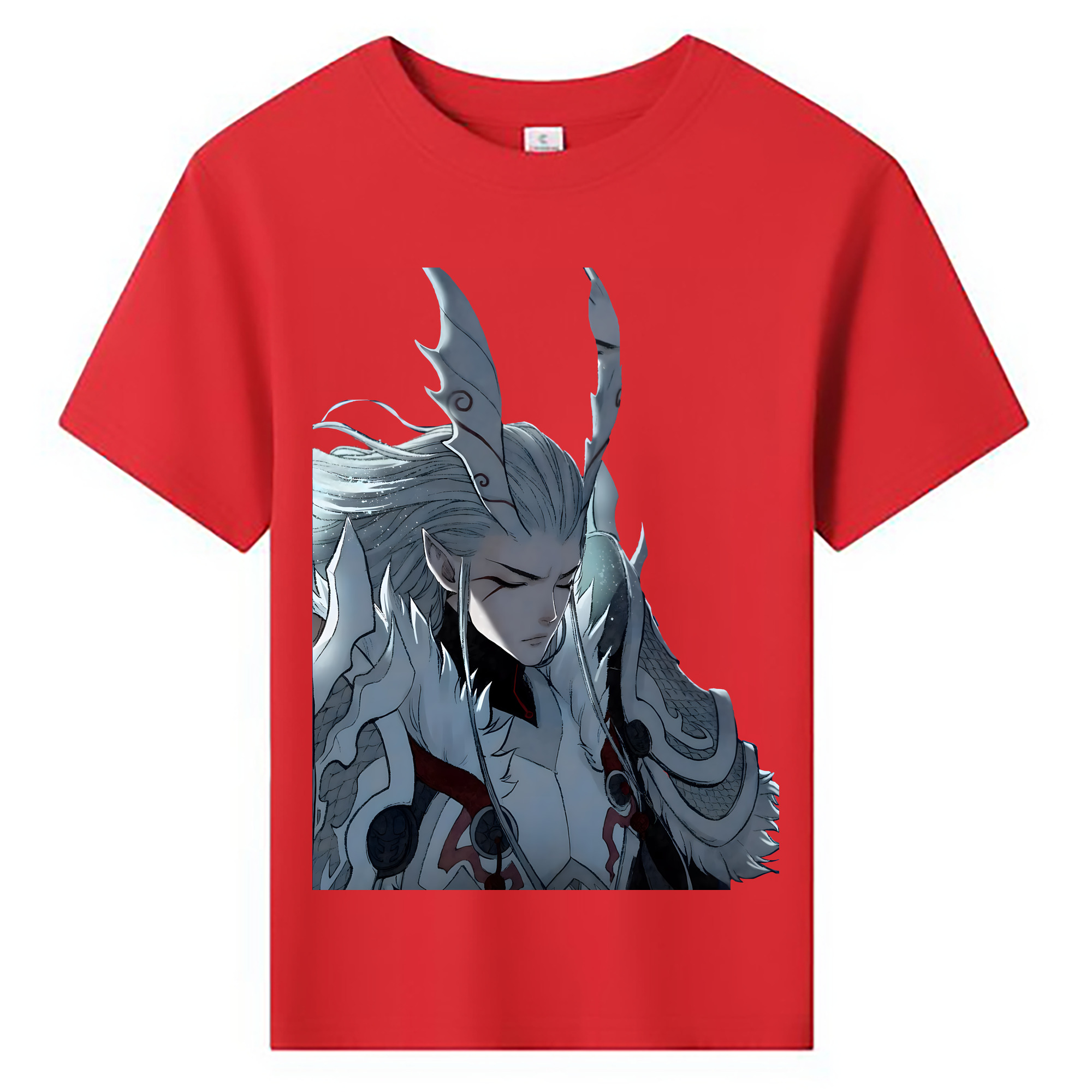 （画像用） Ne Zha 2 ナタ 魔童の大暴れ 綿100％キッズTシャツ（フロントプリント）