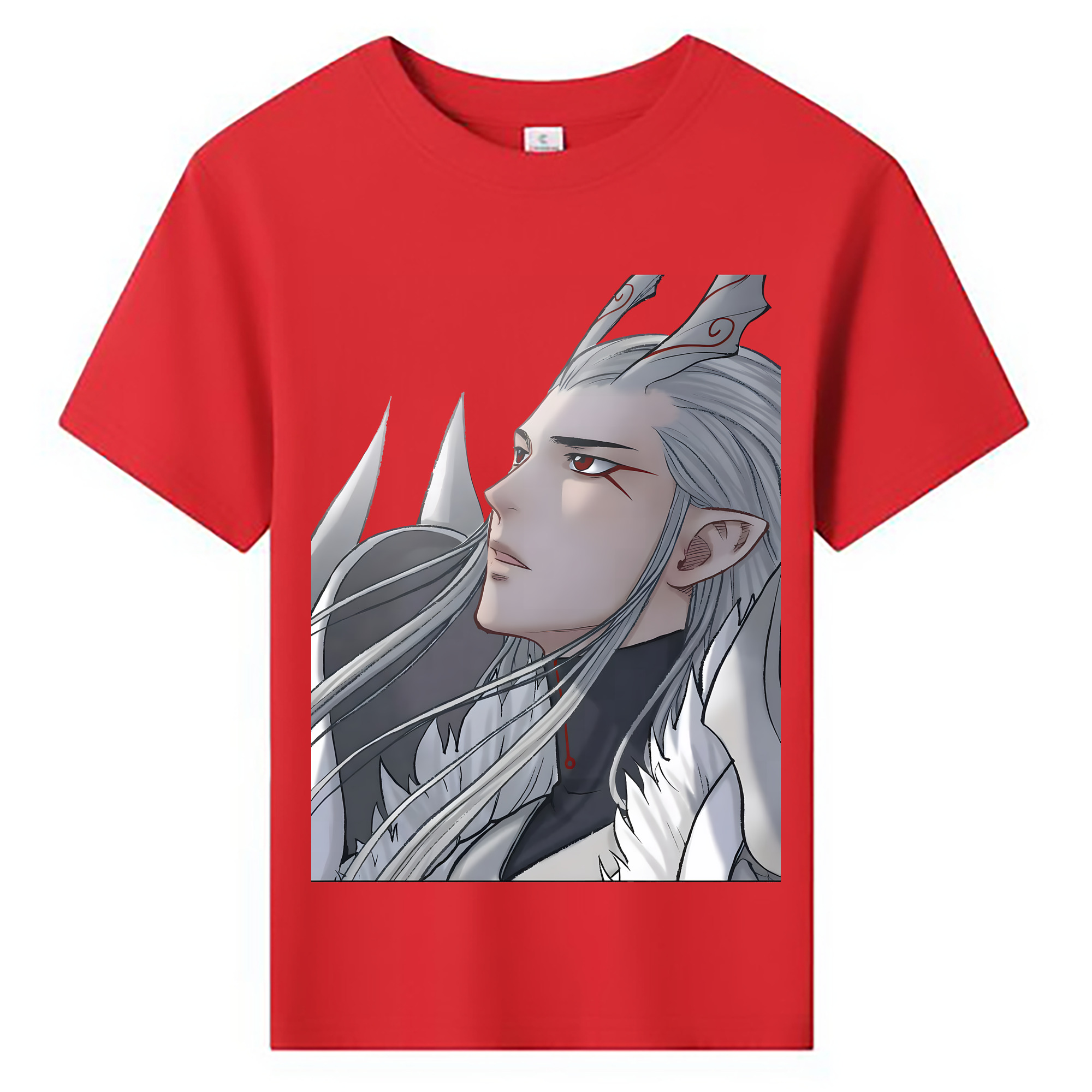 （画像用） Ne Zha 2 ナタ 魔童の大暴れ 綿100％キッズTシャツ（フロントプリント）