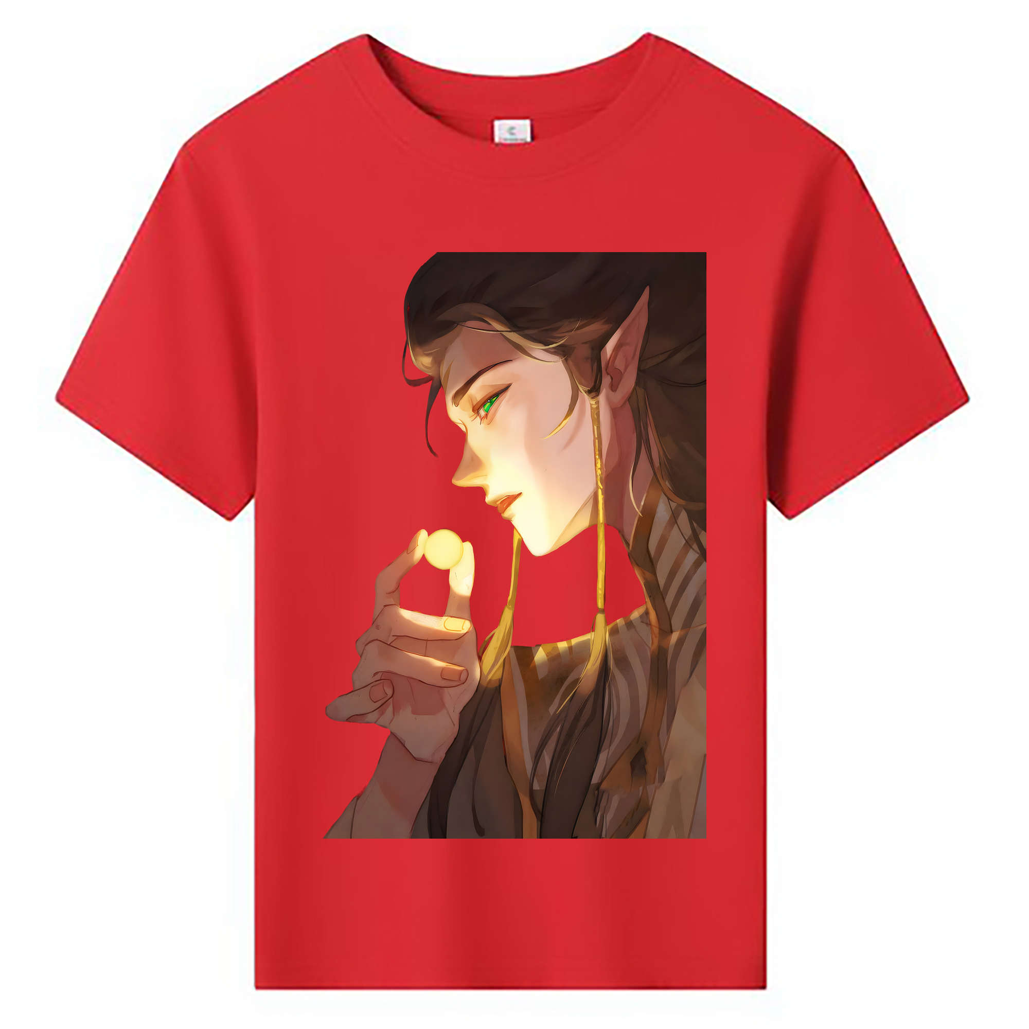 （画像用） Ne Zha 2 ナタ 魔童の大暴れ 綿100％キッズTシャツ（フロントプリント）