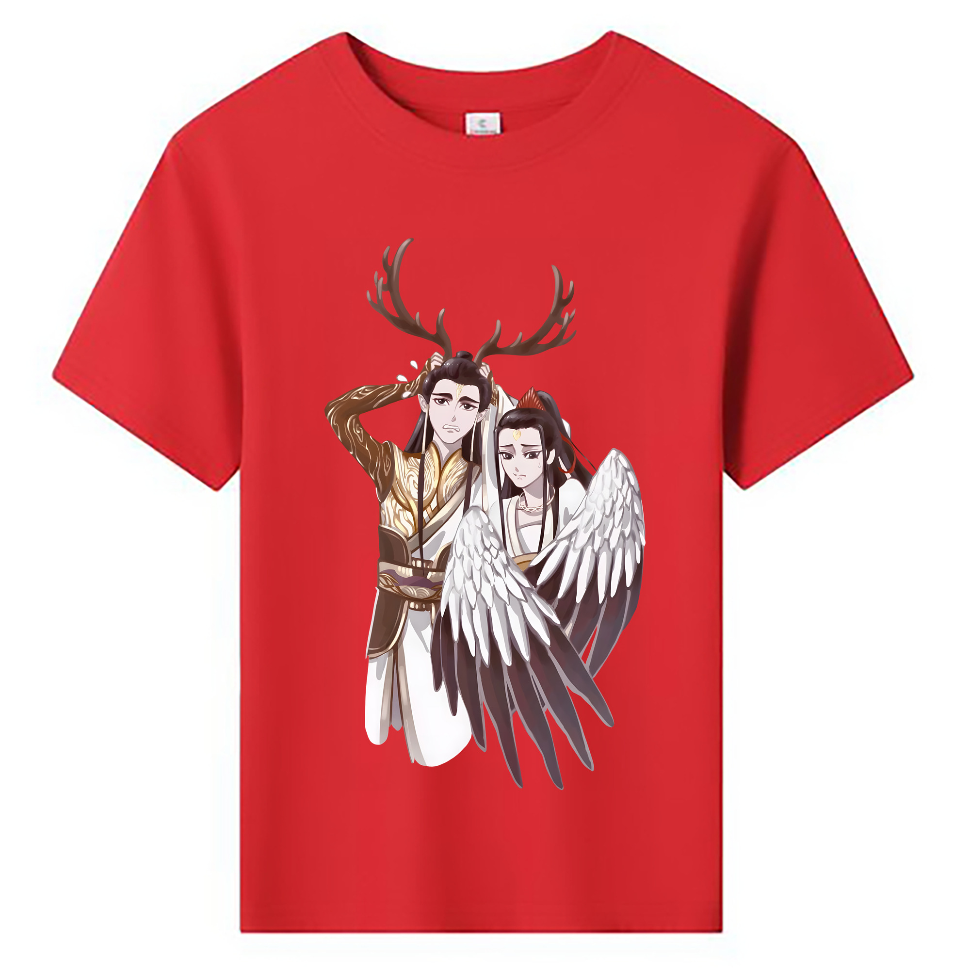 （画像用） Ne Zha 2 ナタ 魔童の大暴れ 綿100％キッズTシャツ（フロントプリント）